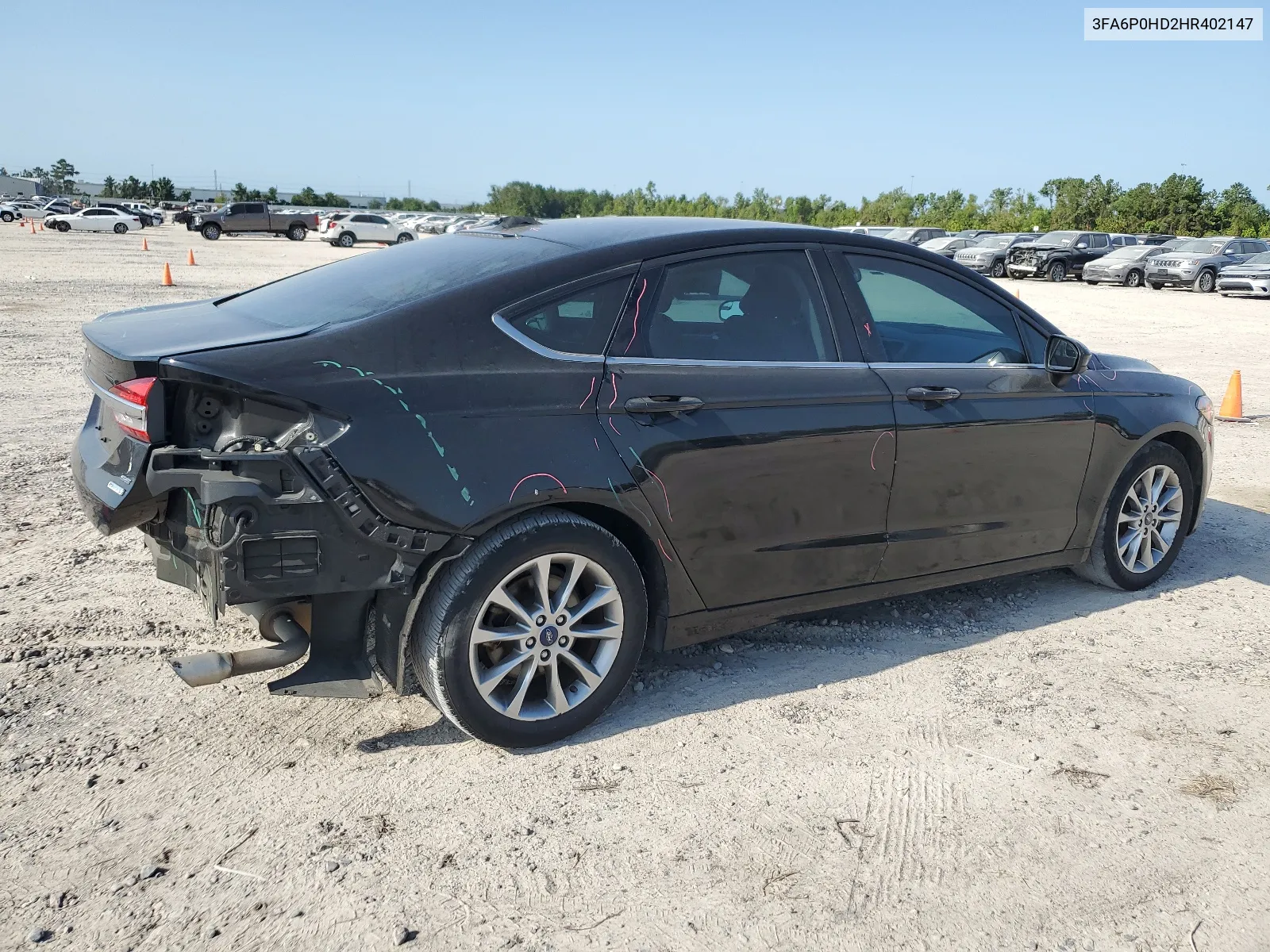 2017 Ford Fusion Se VIN: 3FA6P0HD2HR402147 Lot: 65981104