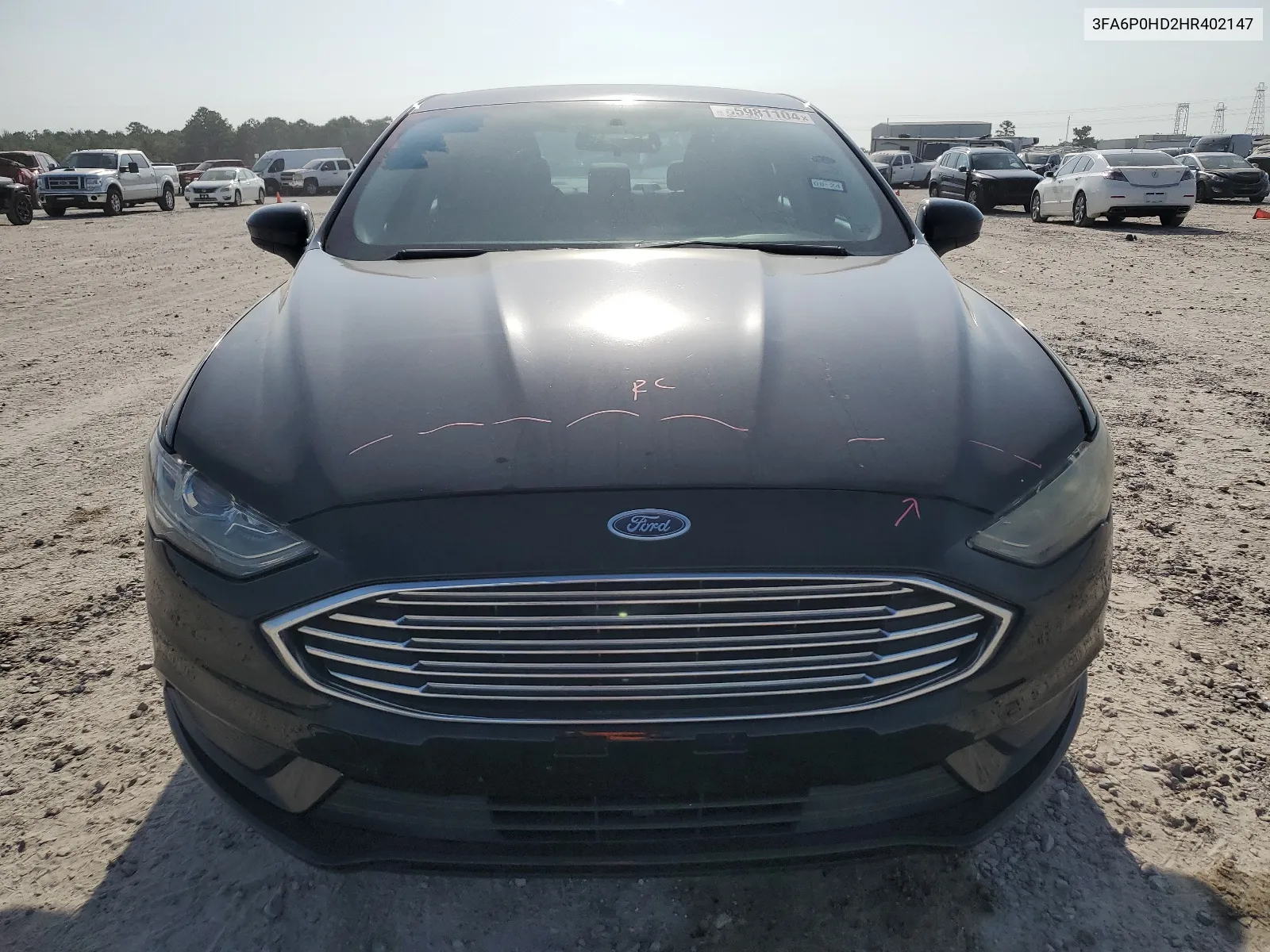 2017 Ford Fusion Se VIN: 3FA6P0HD2HR402147 Lot: 65981104