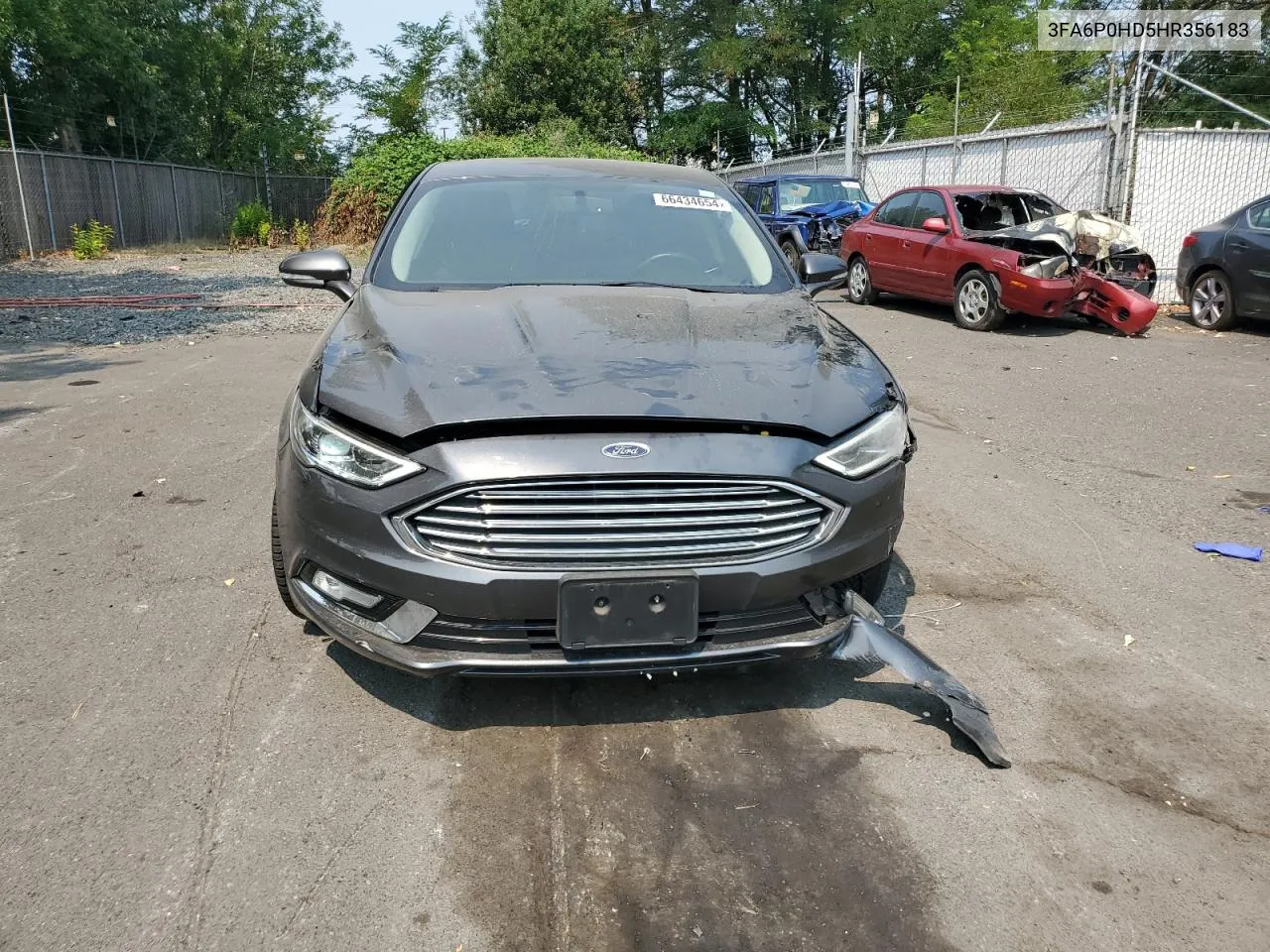 2017 Ford Fusion Se VIN: 3FA6P0HD5HR356183 Lot: 66434654