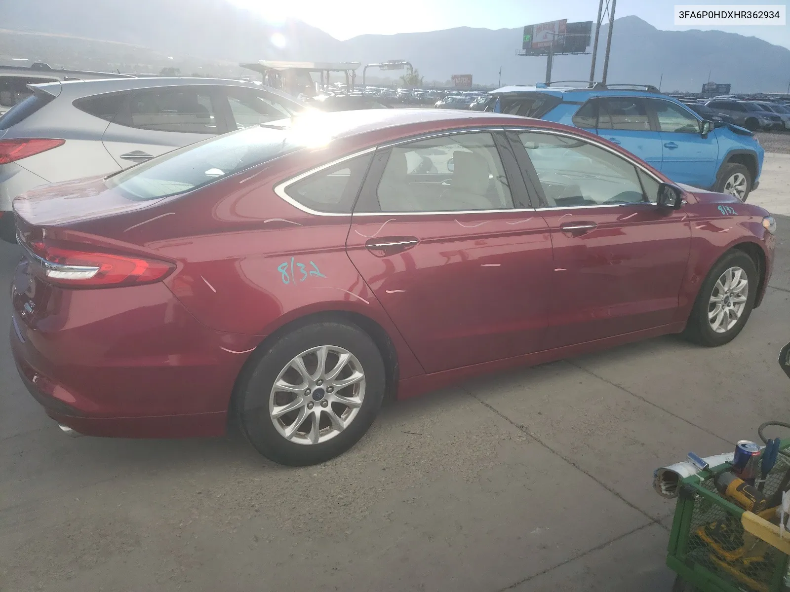 2017 Ford Fusion Se VIN: 3FA6P0HDXHR362934 Lot: 66628744