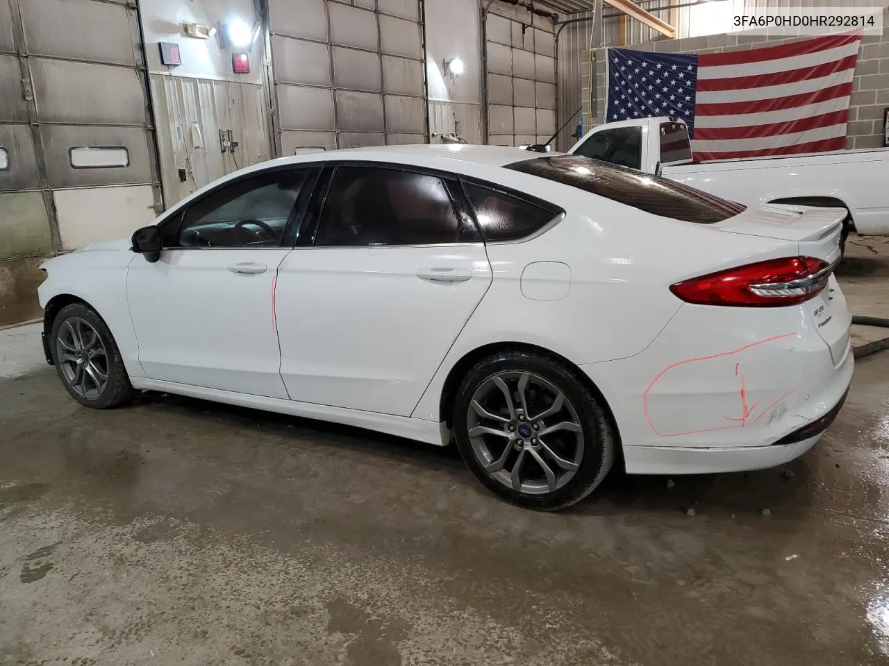 2017 Ford Fusion Se VIN: 3FA6P0HD0HR292814 Lot: 66760323