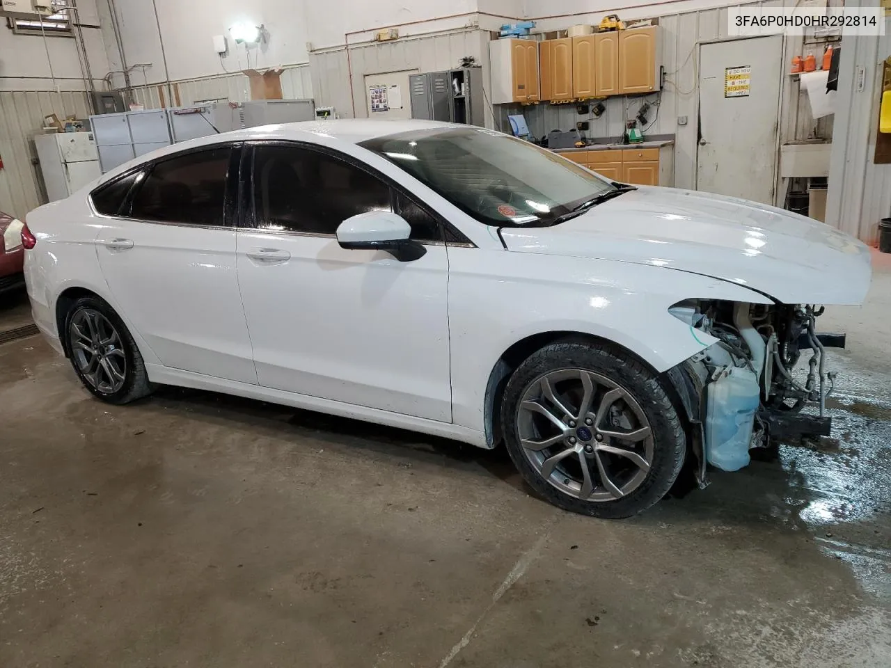 2017 Ford Fusion Se VIN: 3FA6P0HD0HR292814 Lot: 66760323