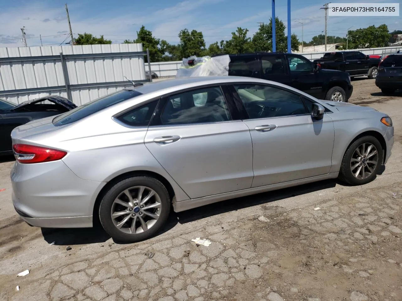 2017 Ford Fusion Se VIN: 3FA6P0H73HR164755 Lot: 66810644