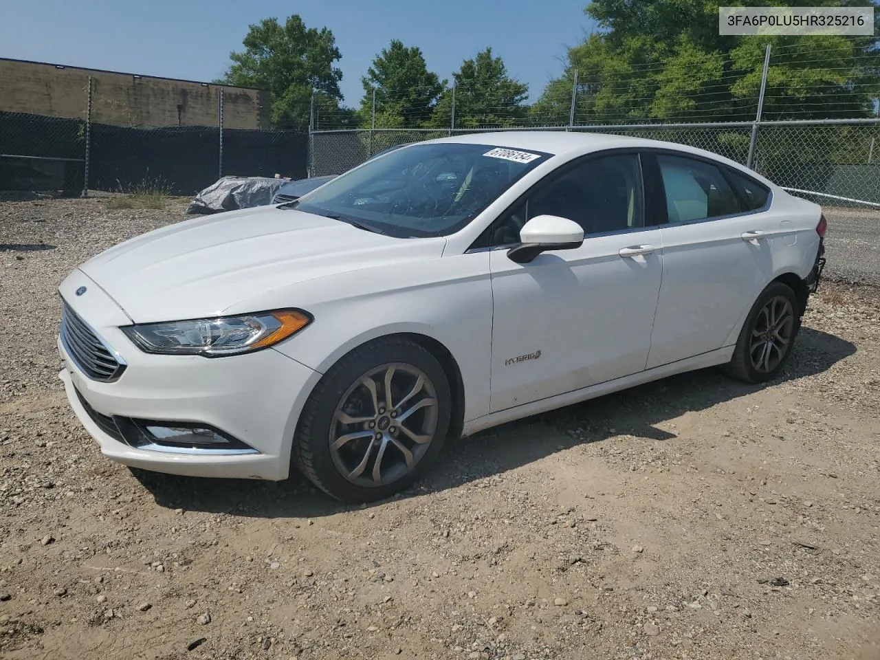 2017 Ford Fusion Se Hybrid VIN: 3FA6P0LU5HR325216 Lot: 67086154