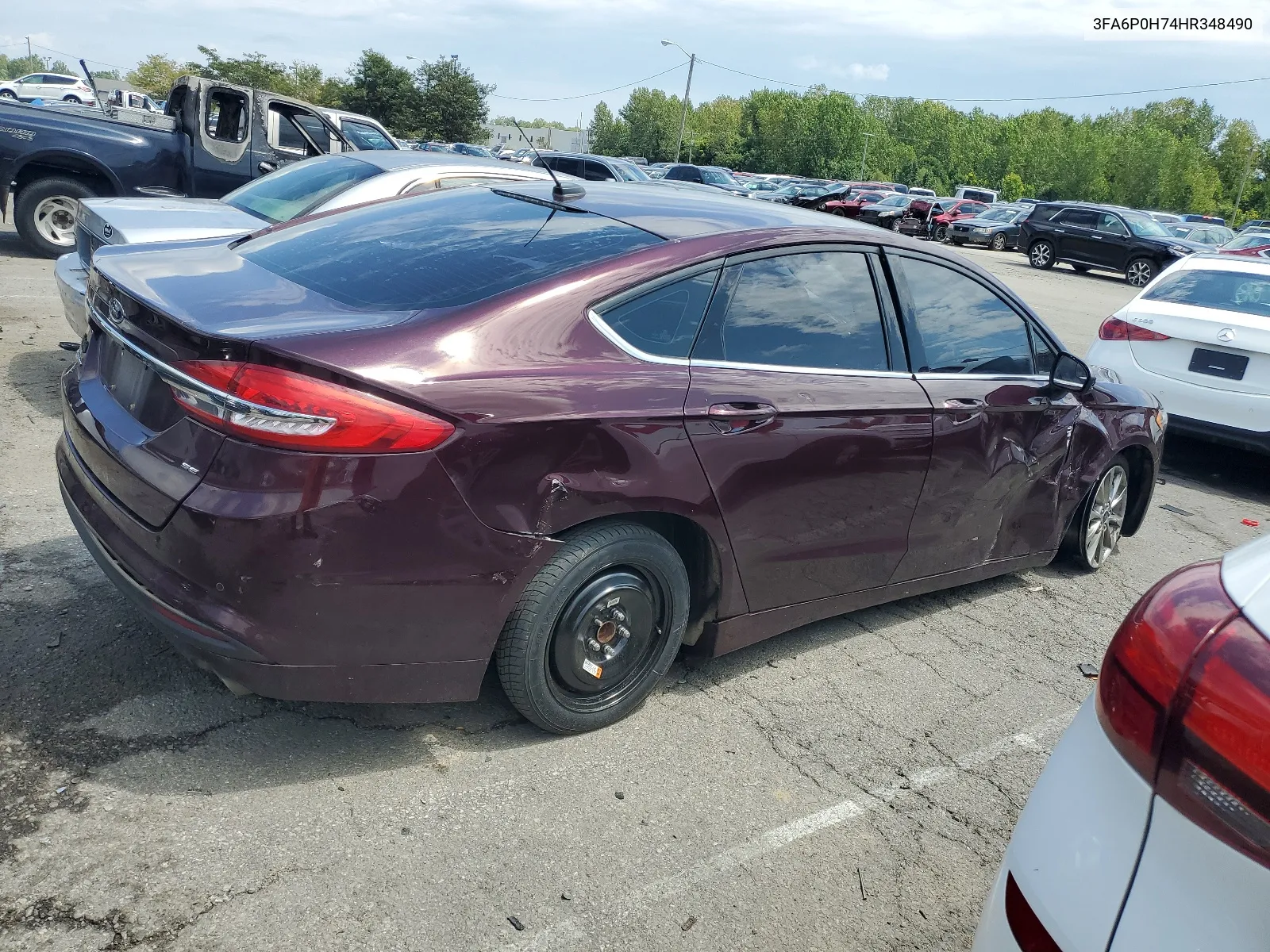 2017 Ford Fusion Se VIN: 3FA6P0H74HR348490 Lot: 67531124