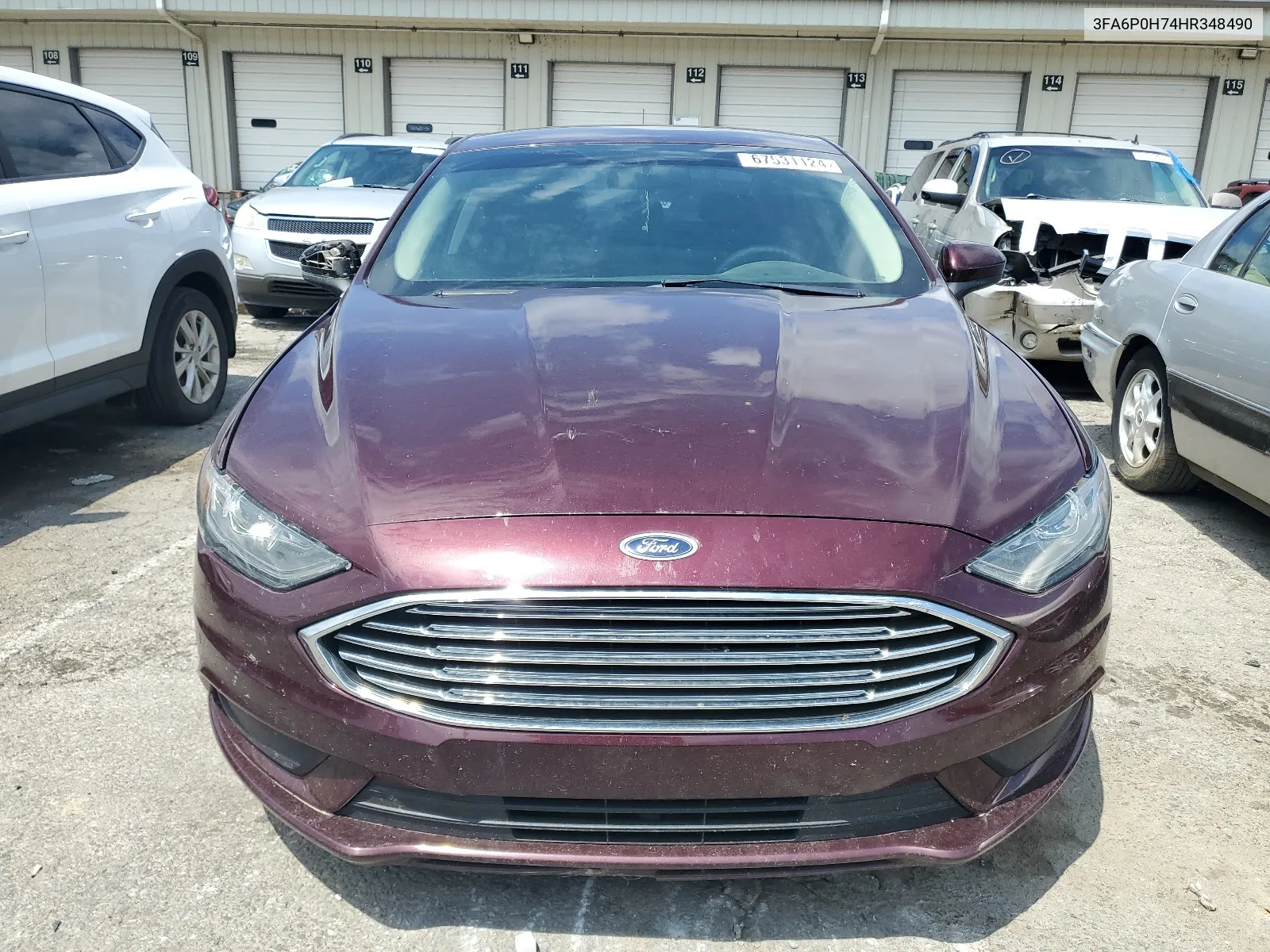 2017 Ford Fusion Se VIN: 3FA6P0H74HR348490 Lot: 67531124