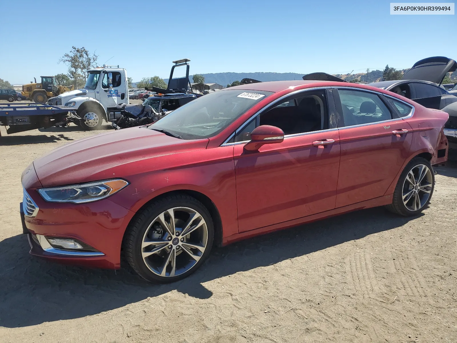 2017 Ford Fusion Titanium VIN: 3FA6P0K90HR399494 Lot: 67673224