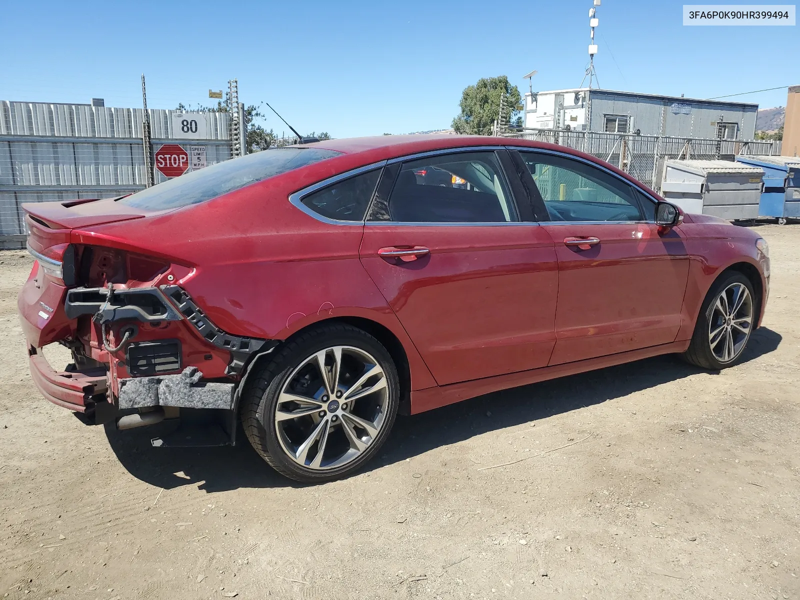 2017 Ford Fusion Titanium VIN: 3FA6P0K90HR399494 Lot: 67673224