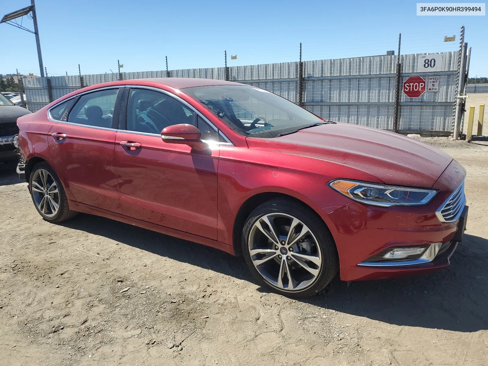 2017 Ford Fusion Titanium VIN: 3FA6P0K90HR399494 Lot: 67673224