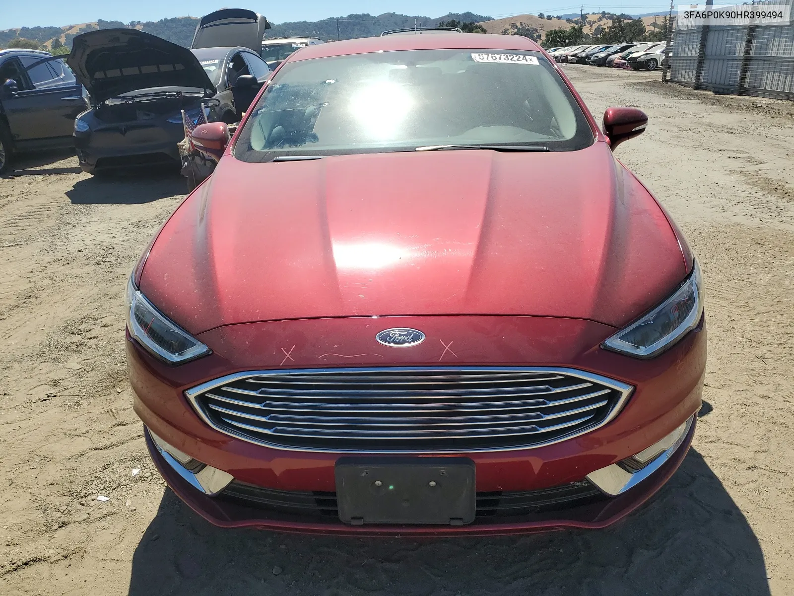 2017 Ford Fusion Titanium VIN: 3FA6P0K90HR399494 Lot: 67673224