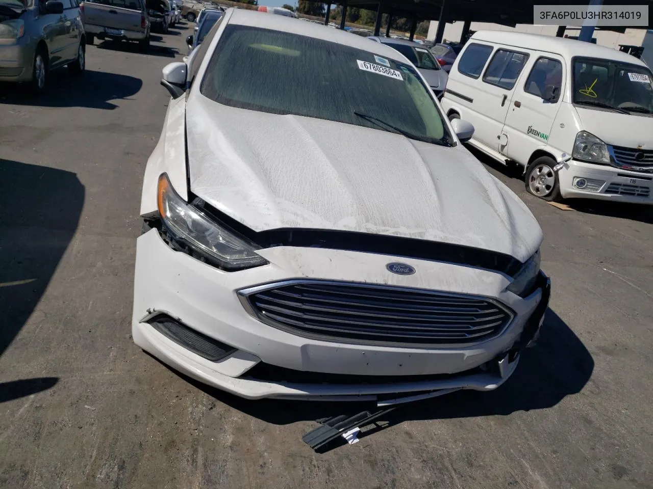 2017 Ford Fusion Se Hybrid VIN: 3FA6P0LU3HR314019 Lot: 67803864