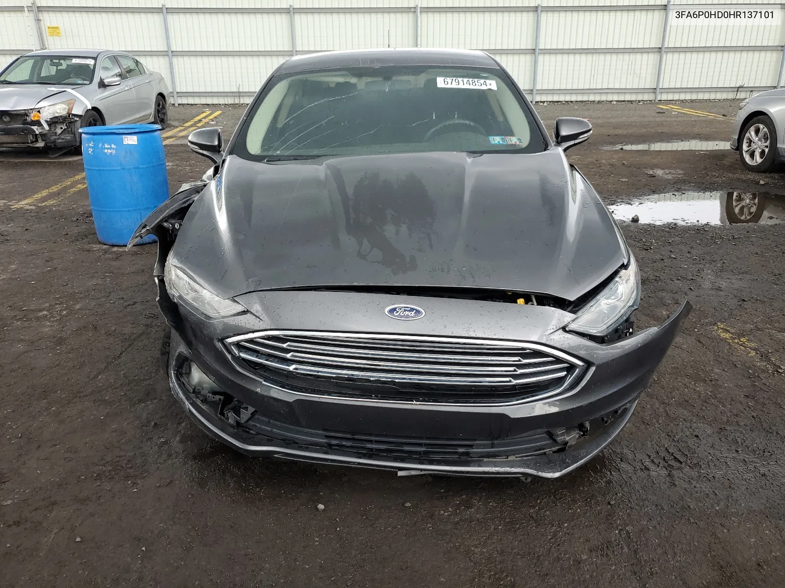 2017 Ford Fusion Se VIN: 3FA6P0HD0HR137101 Lot: 67914854