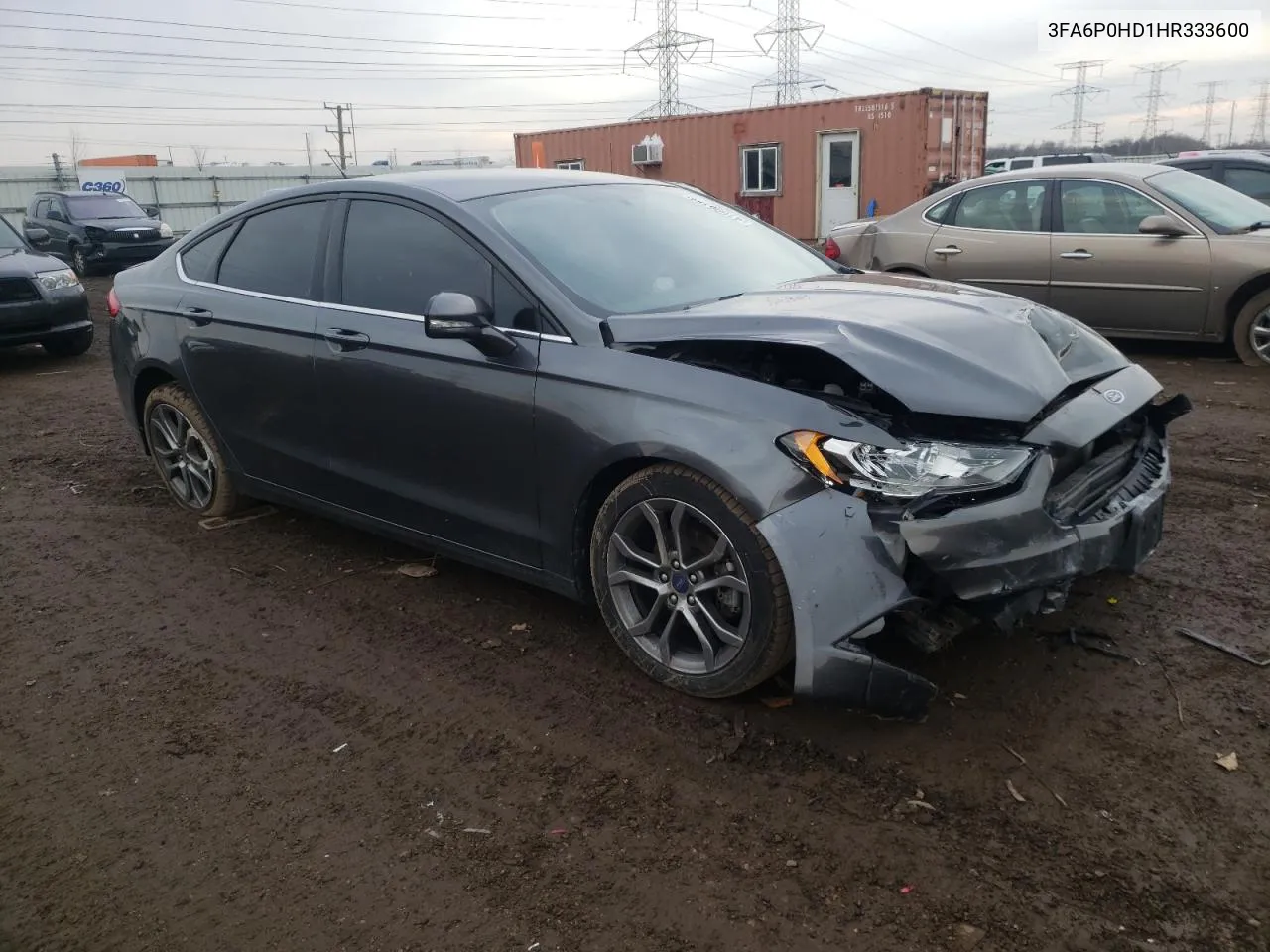 2017 Ford Fusion Se VIN: 3FA6P0HD1HR333600 Lot: 68007404