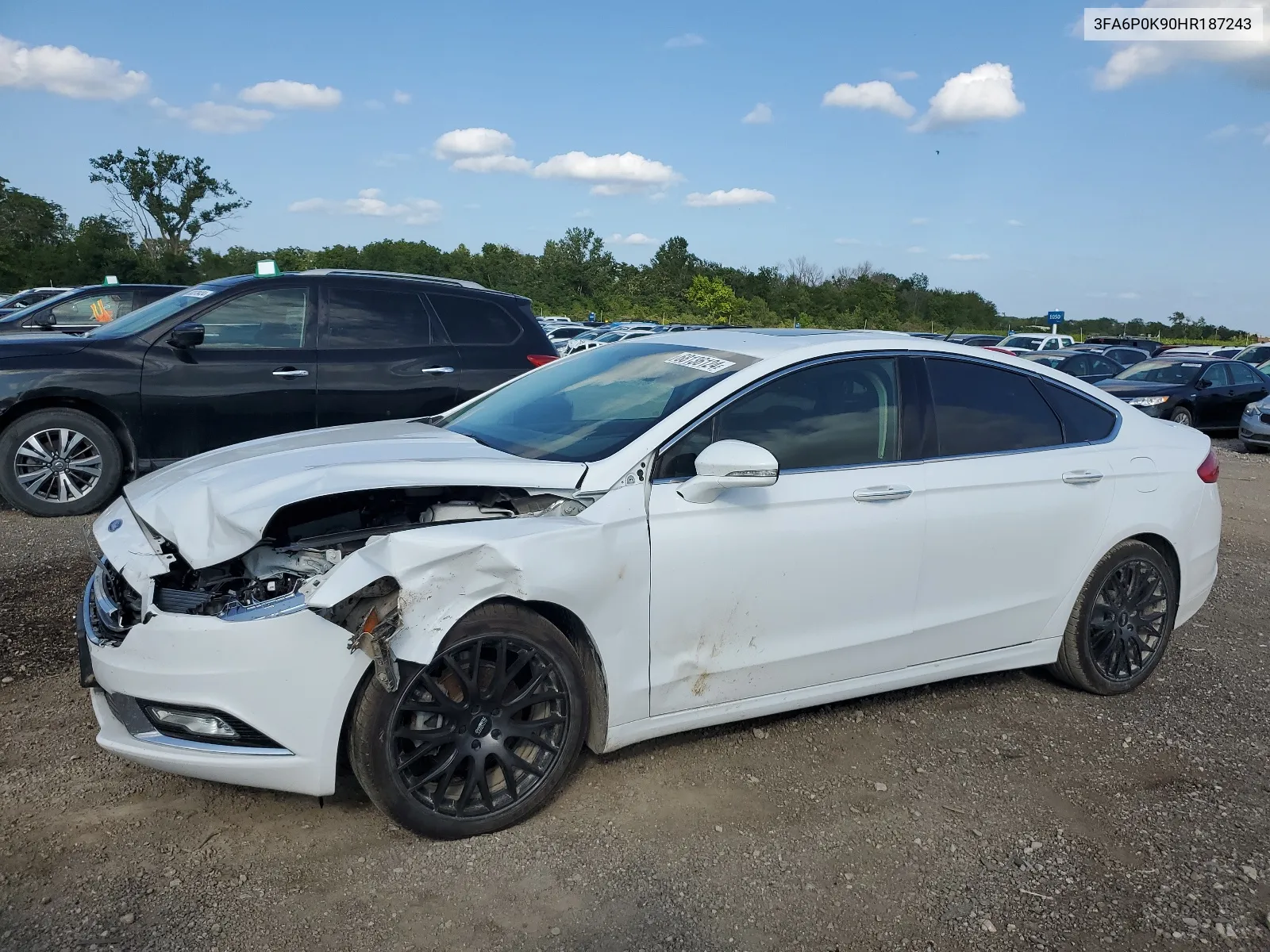 2017 Ford Fusion Titanium VIN: 3FA6P0K90HR187243 Lot: 68136124