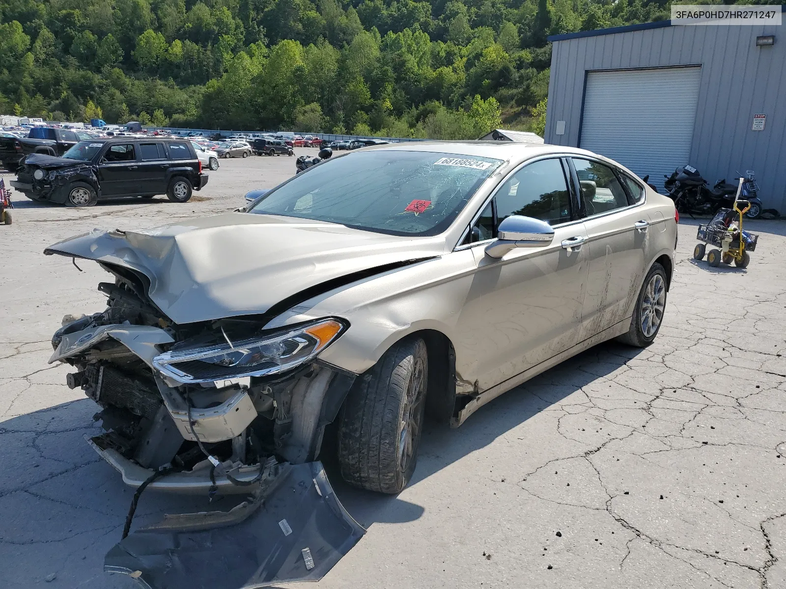 2017 Ford Fusion Se VIN: 3FA6P0HD7HR271247 Lot: 68188524