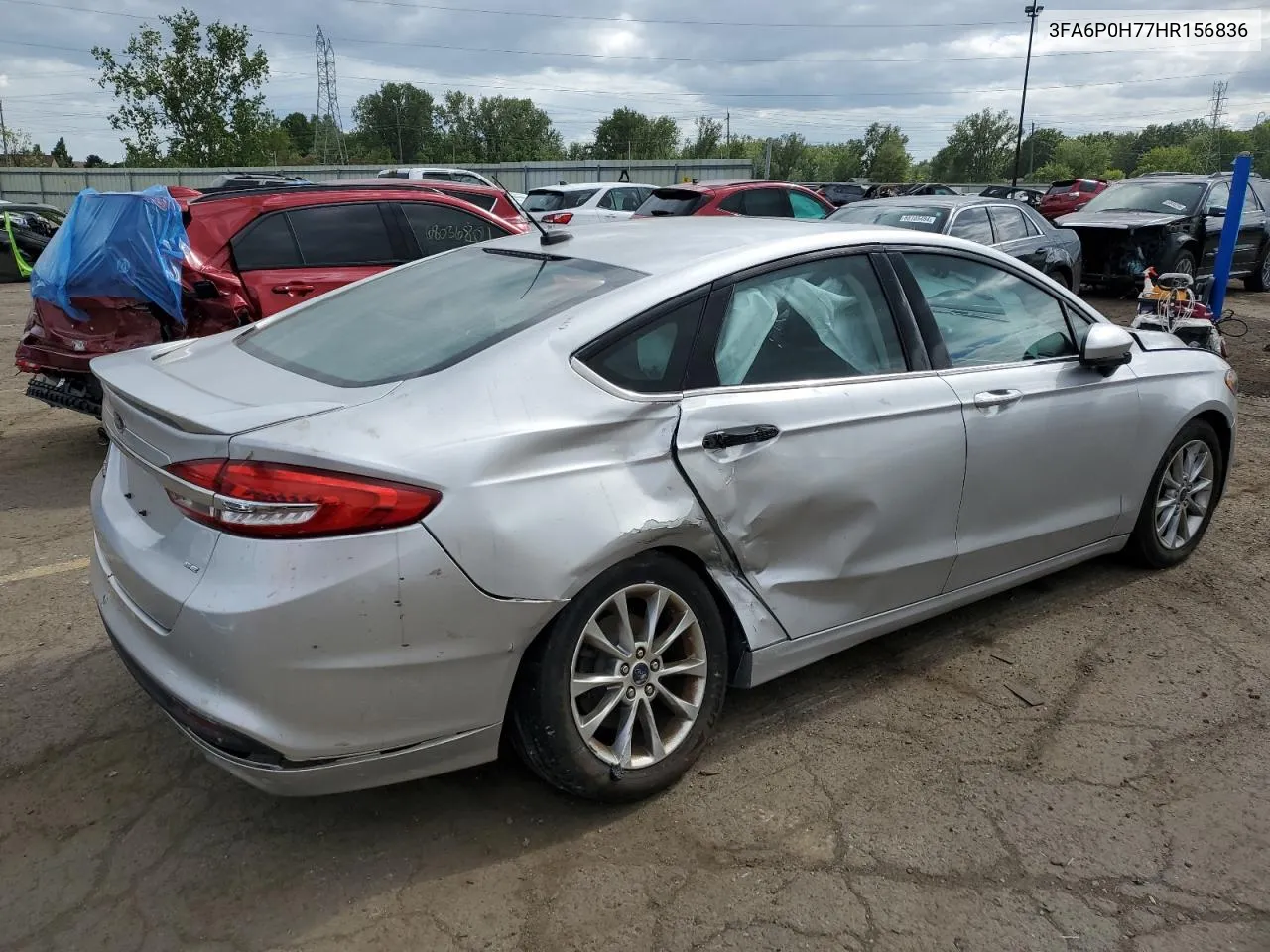 2017 Ford Fusion Se VIN: 3FA6P0H77HR156836 Lot: 68255764