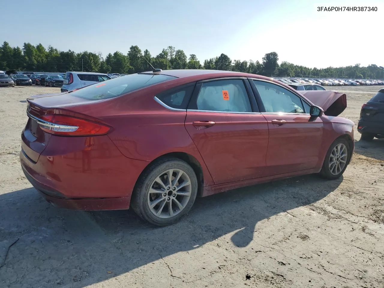 2017 Ford Fusion Se VIN: 3FA6P0H74HR387340 Lot: 68287224