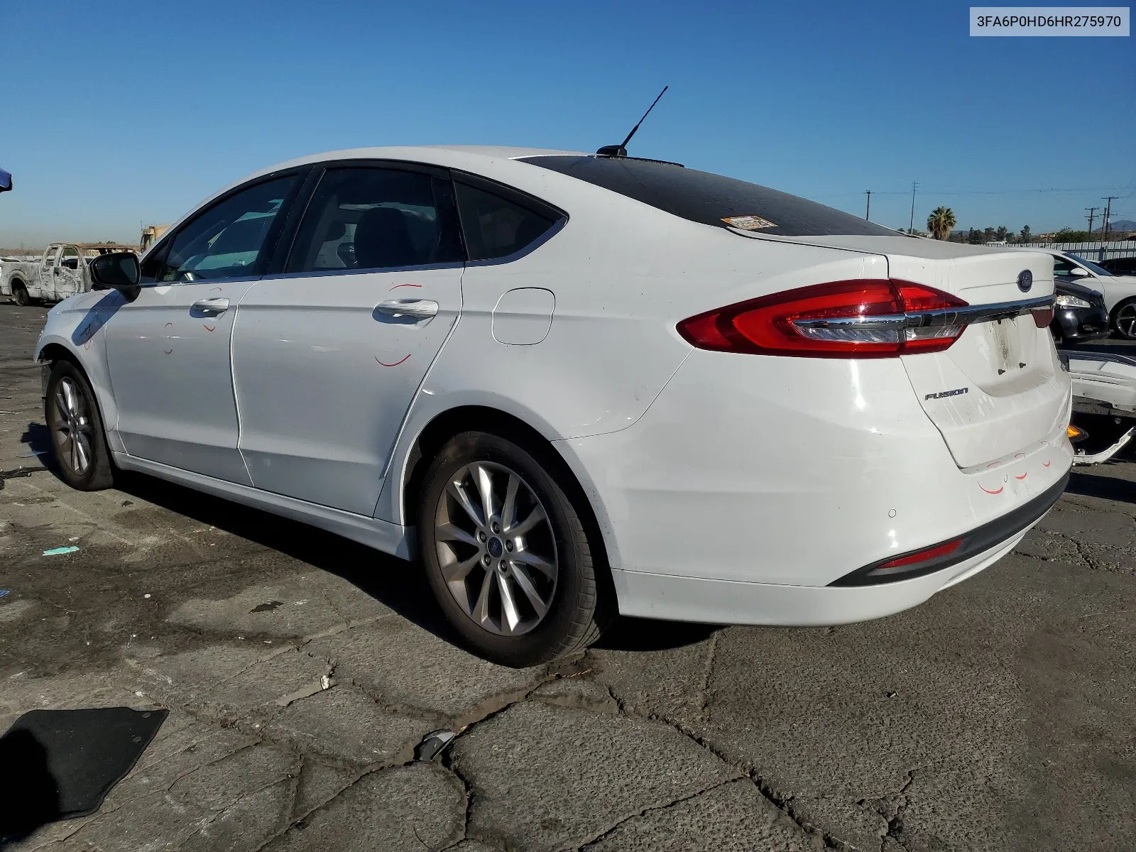 2017 Ford Fusion Se VIN: 3FA6P0HD6HR275970 Lot: 68320904