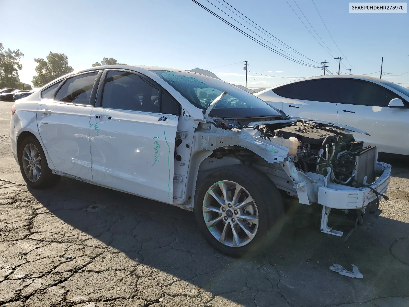 2017 Ford Fusion Se VIN: 3FA6P0HD6HR275970 Lot: 68320904