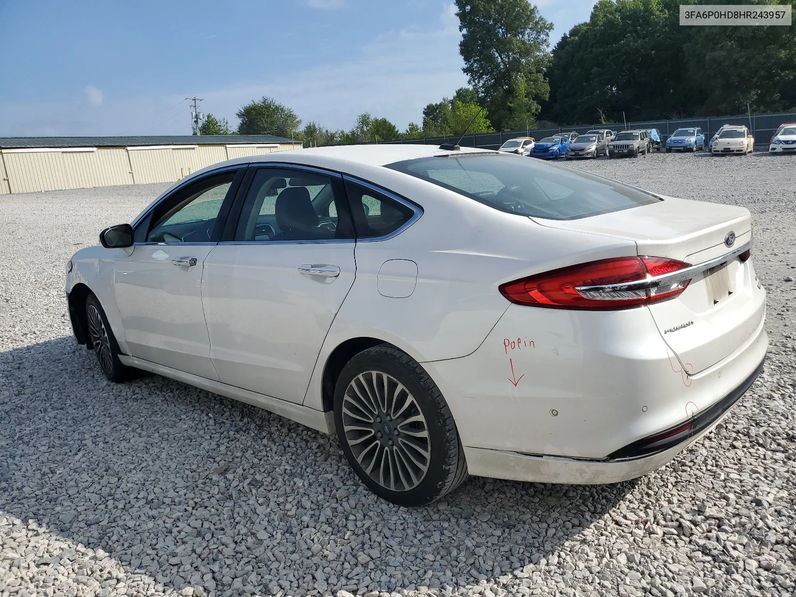 2017 Ford Fusion Se VIN: 3FA6P0HD8HR243957 Lot: 68348774