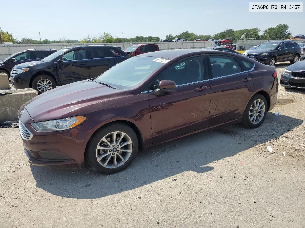 2017 Ford Fusion Se VIN: 3FA6P0H73HR413457 Lot: 68567024