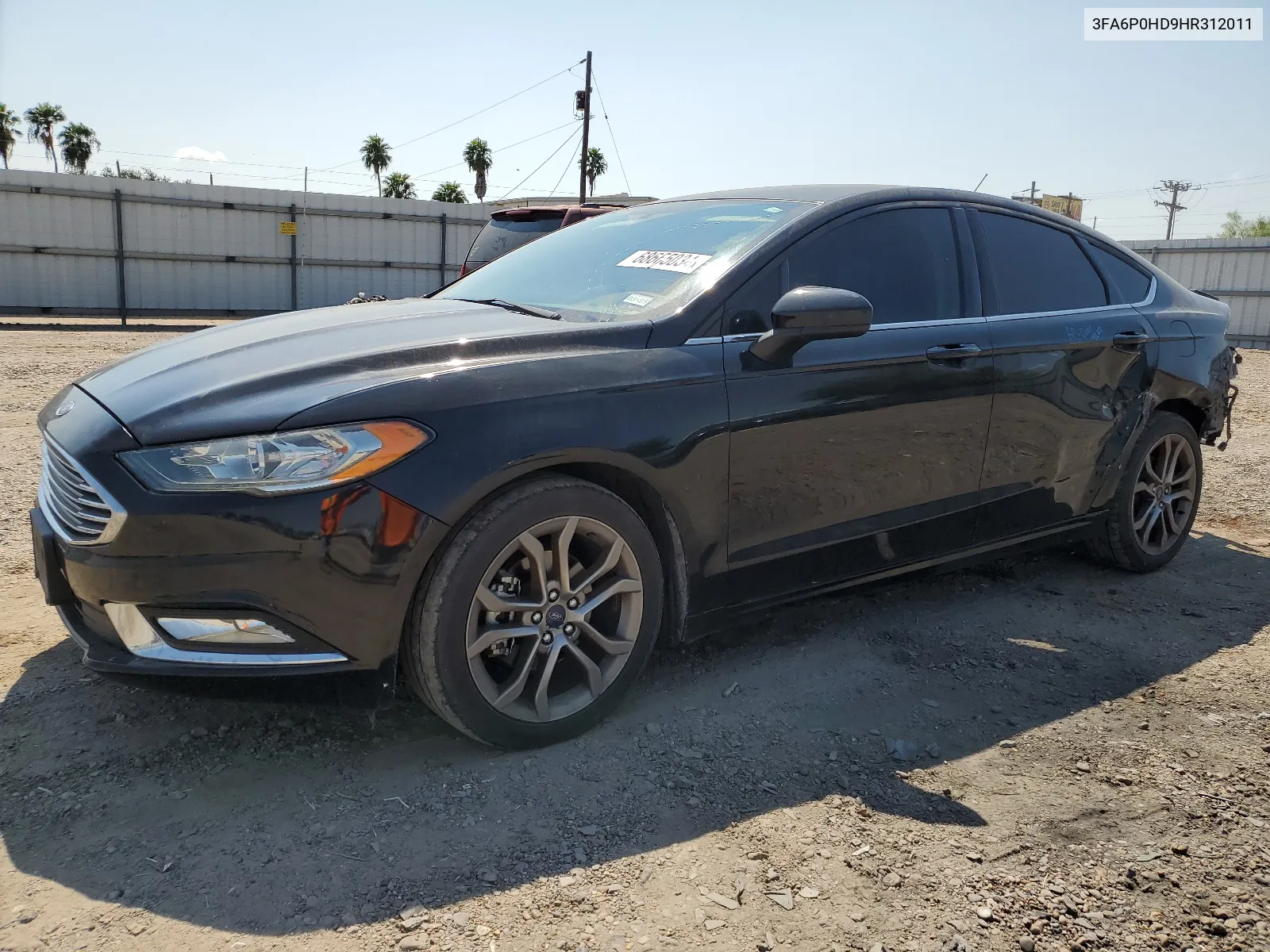 2017 Ford Fusion Se VIN: 3FA6P0HD9HR312011 Lot: 68665034