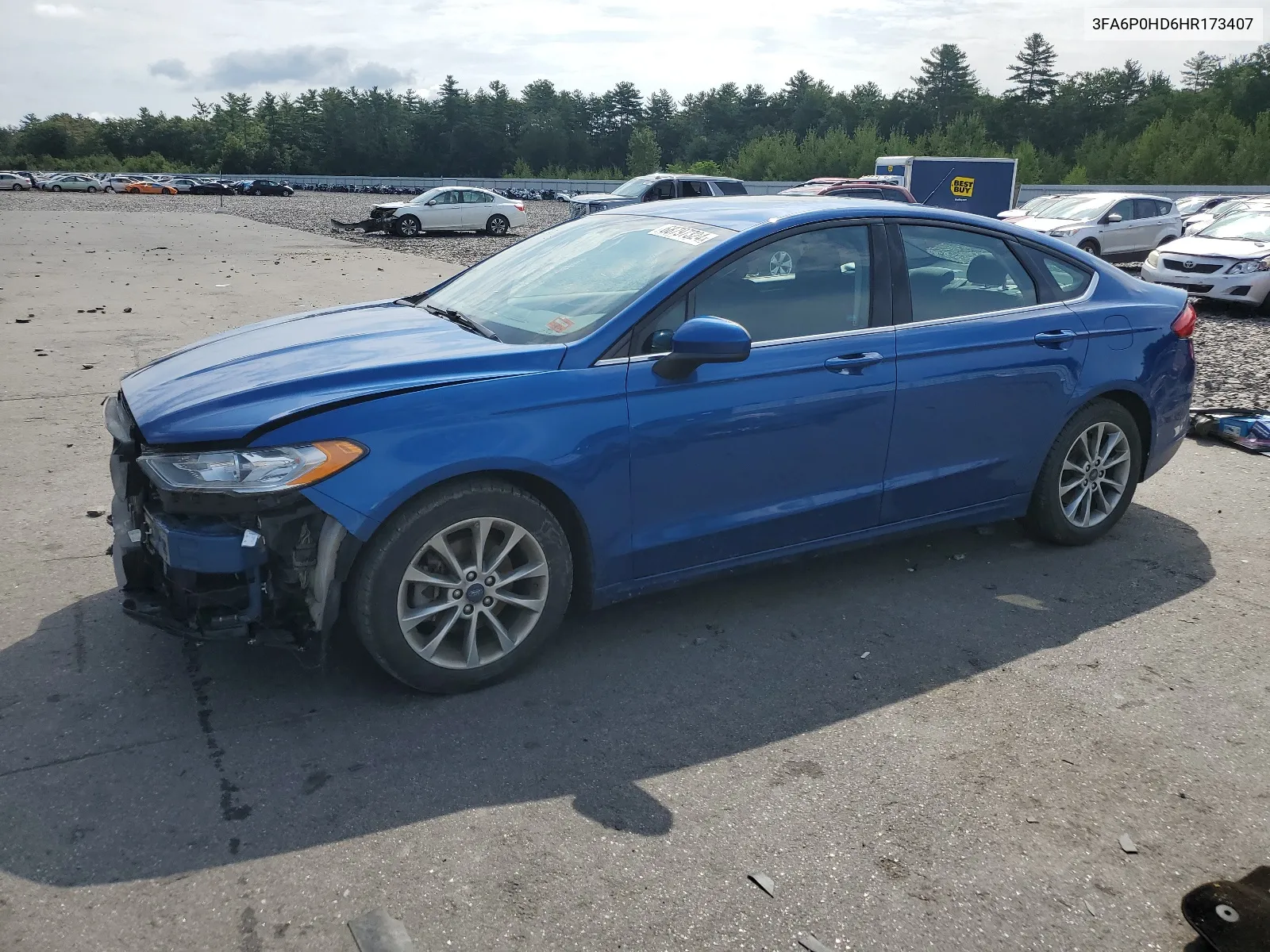 2017 Ford Fusion Se VIN: 3FA6P0HD6HR173407 Lot: 68797324