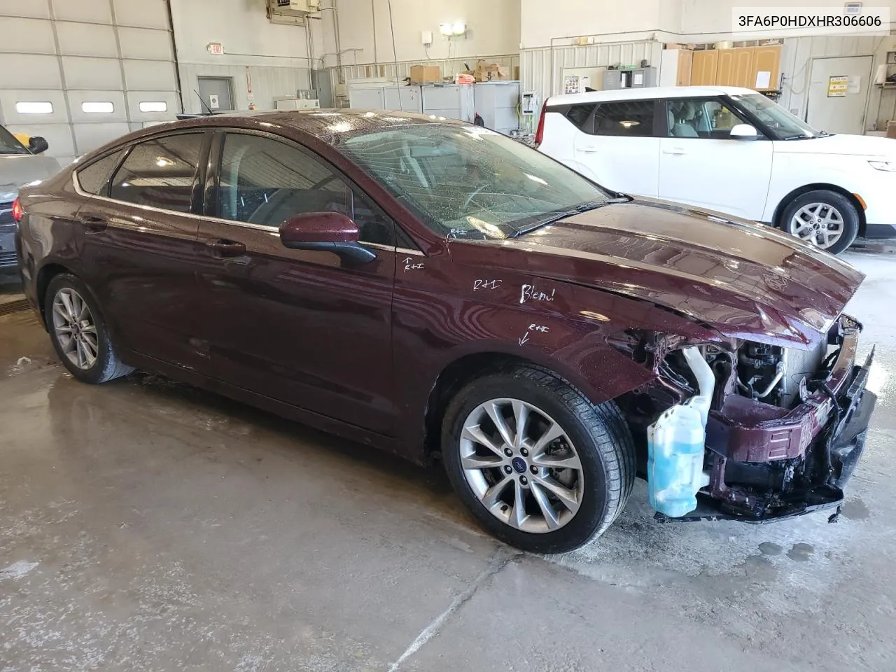 2017 Ford Fusion Se VIN: 3FA6P0HDXHR306606 Lot: 68812494