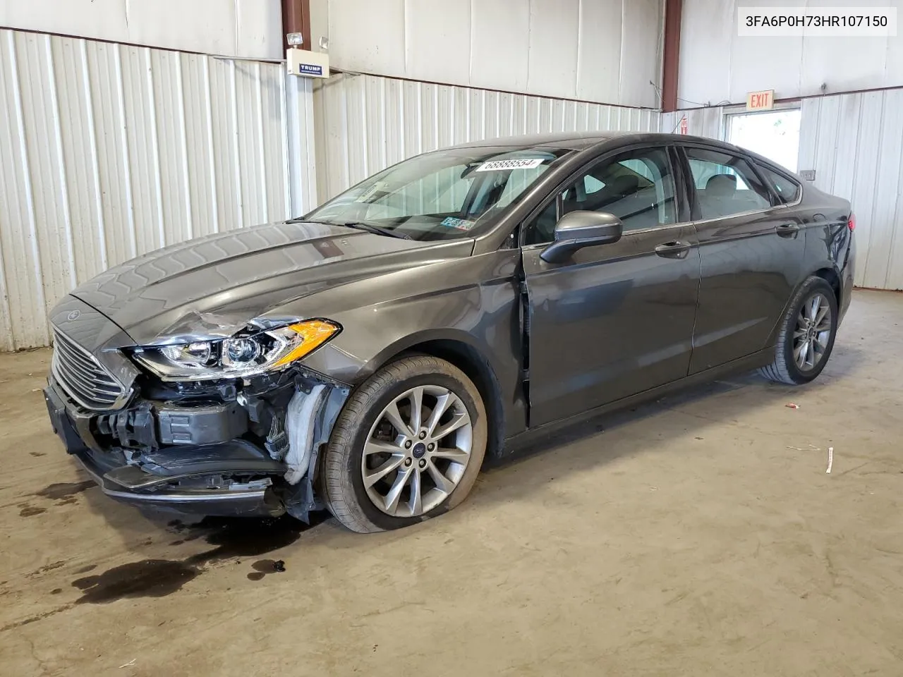 2017 Ford Fusion Se VIN: 3FA6P0H73HR107150 Lot: 68888554