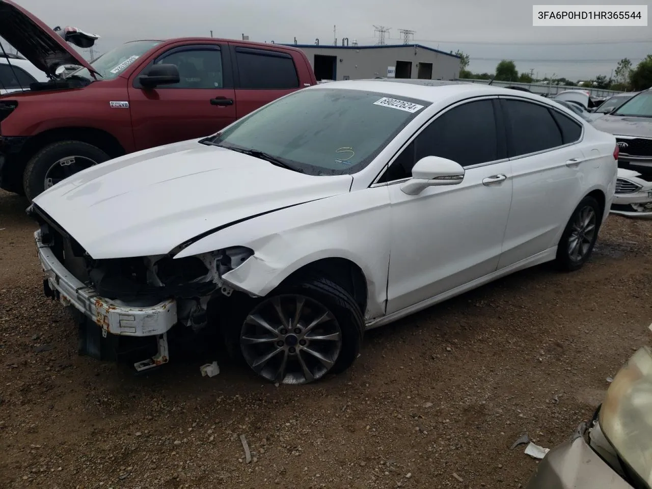 2017 Ford Fusion Se VIN: 3FA6P0HD1HR365544 Lot: 69022624