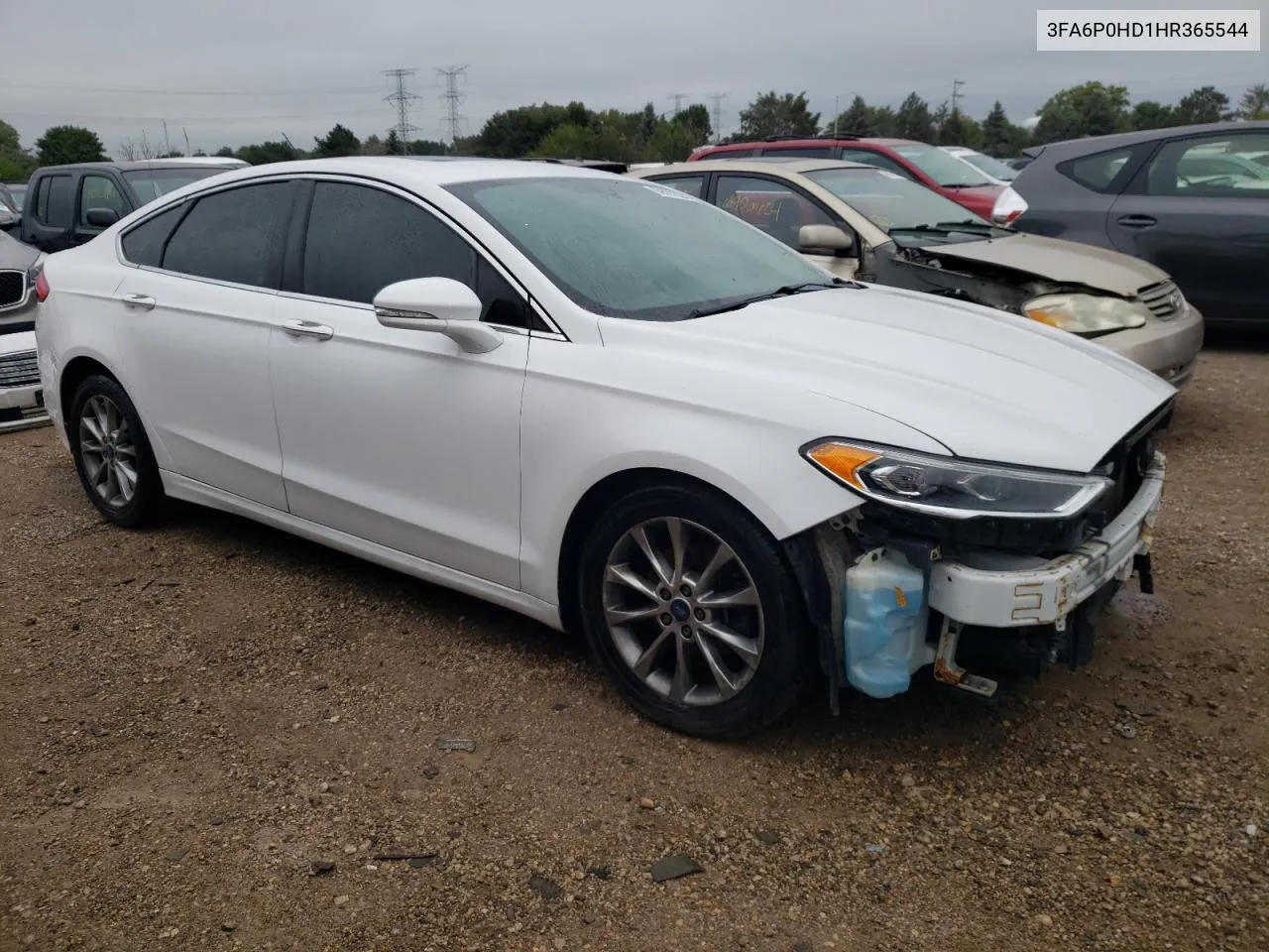 2017 Ford Fusion Se VIN: 3FA6P0HD1HR365544 Lot: 69022624