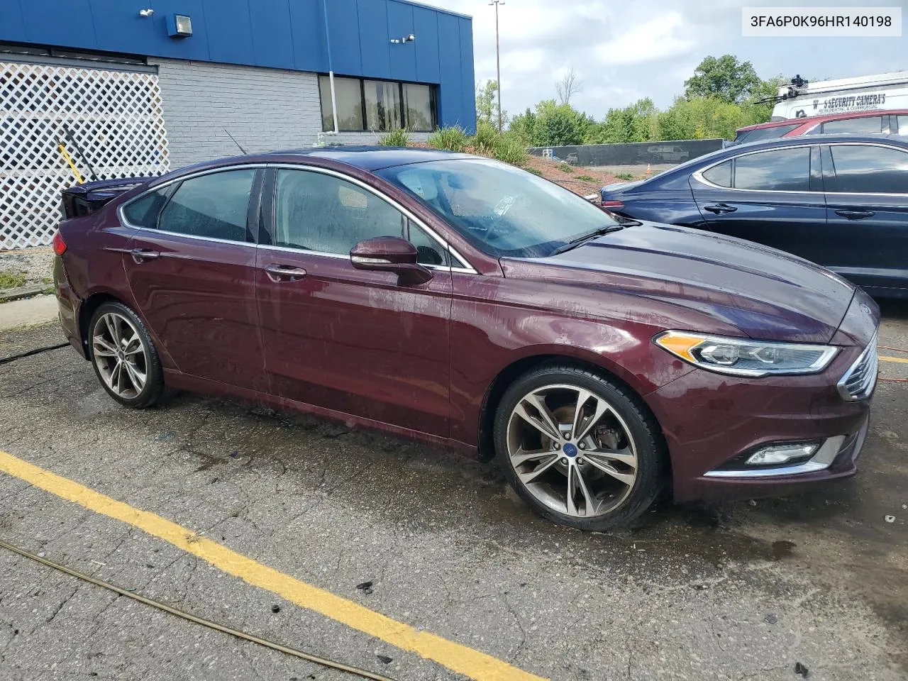 2017 Ford Fusion Titanium VIN: 3FA6P0K96HR140198 Lot: 69055804