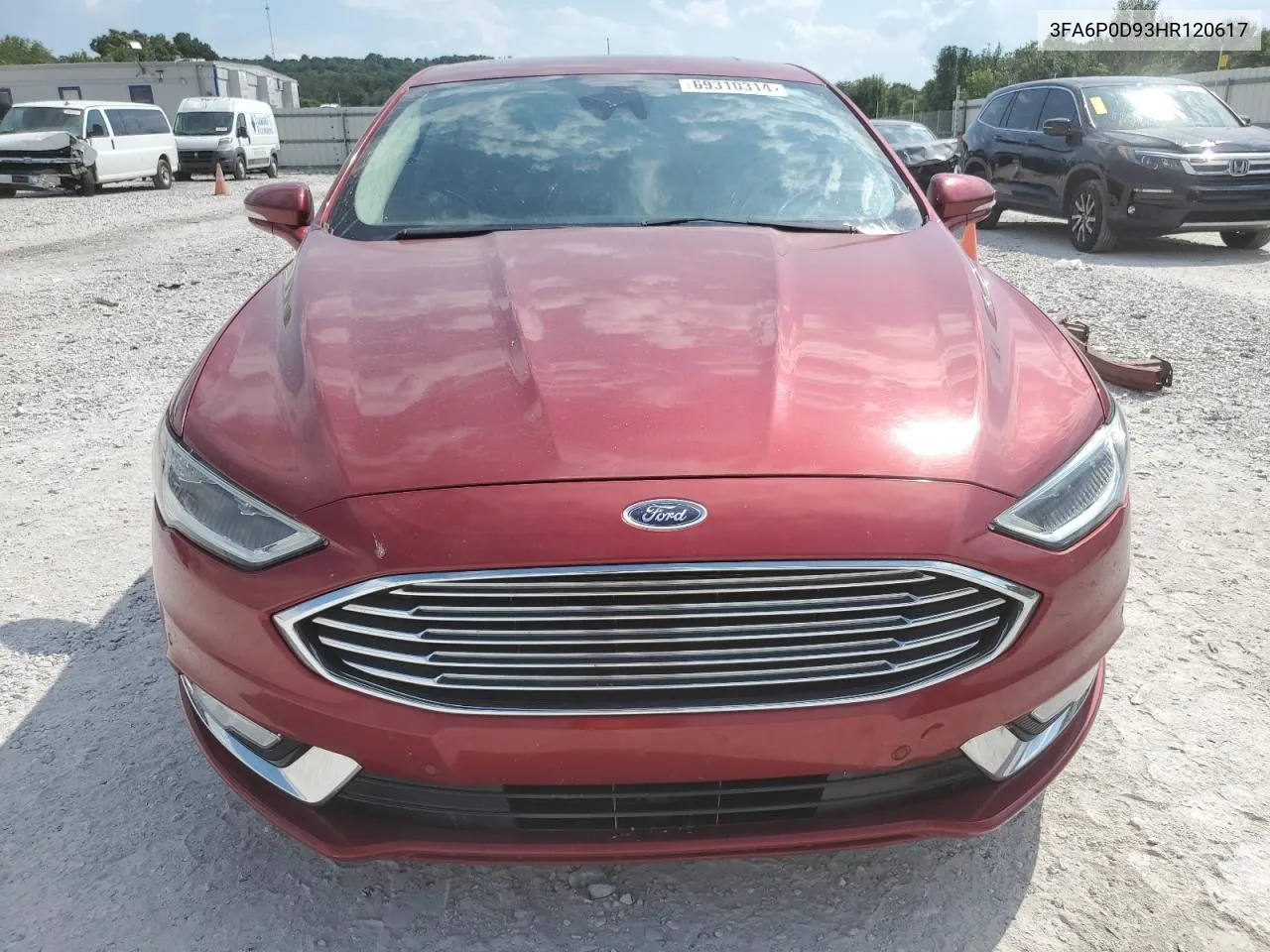 2017 Ford Fusion Titanium VIN: 3FA6P0D93HR120617 Lot: 69310314