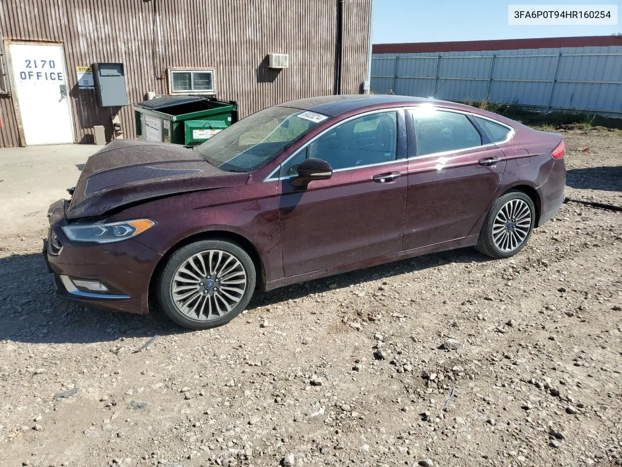 3FA6P0T94HR160254 2017 Ford Fusion Se