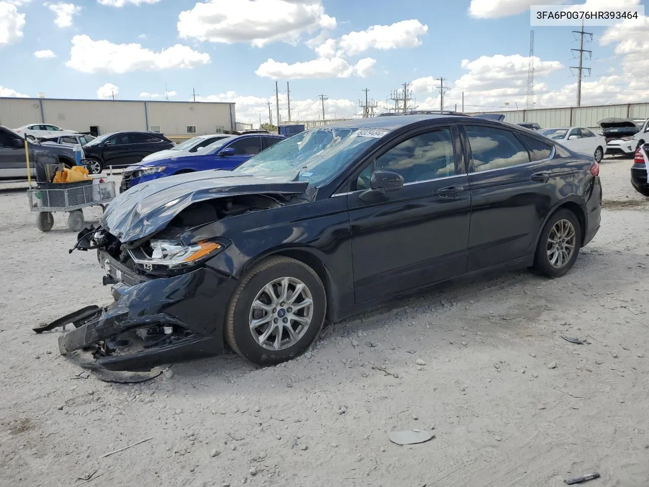 2017 Ford Fusion S VIN: 3FA6P0G76HR393464 Lot: 69329494