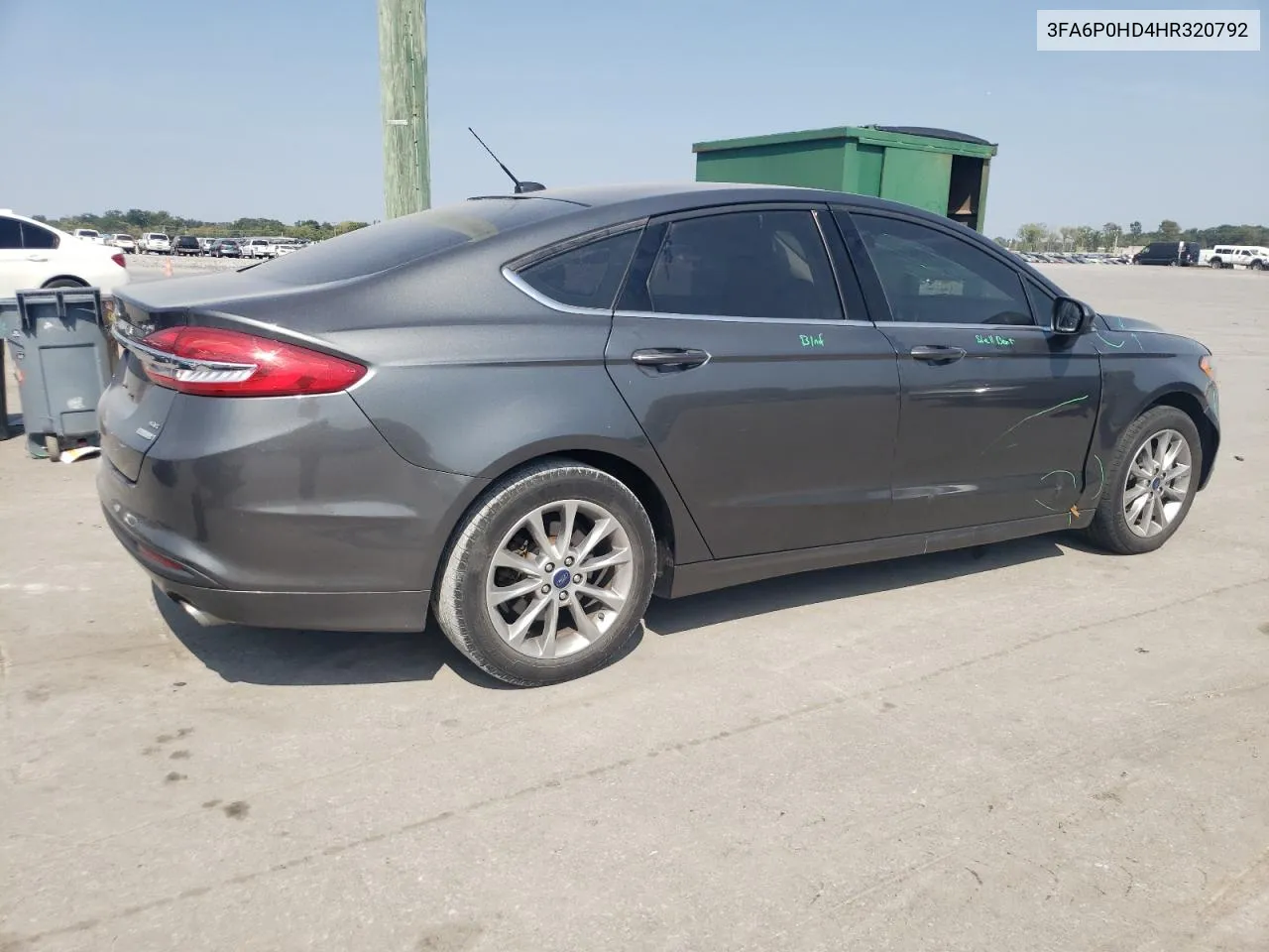 2017 Ford Fusion Se VIN: 3FA6P0HD4HR320792 Lot: 69422124