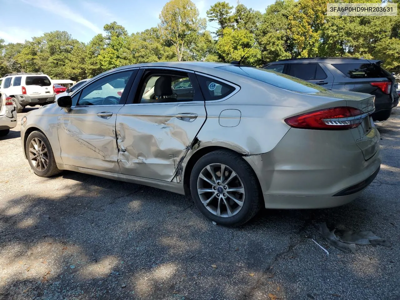 3FA6P0HD9HR203631 2017 Ford Fusion Se