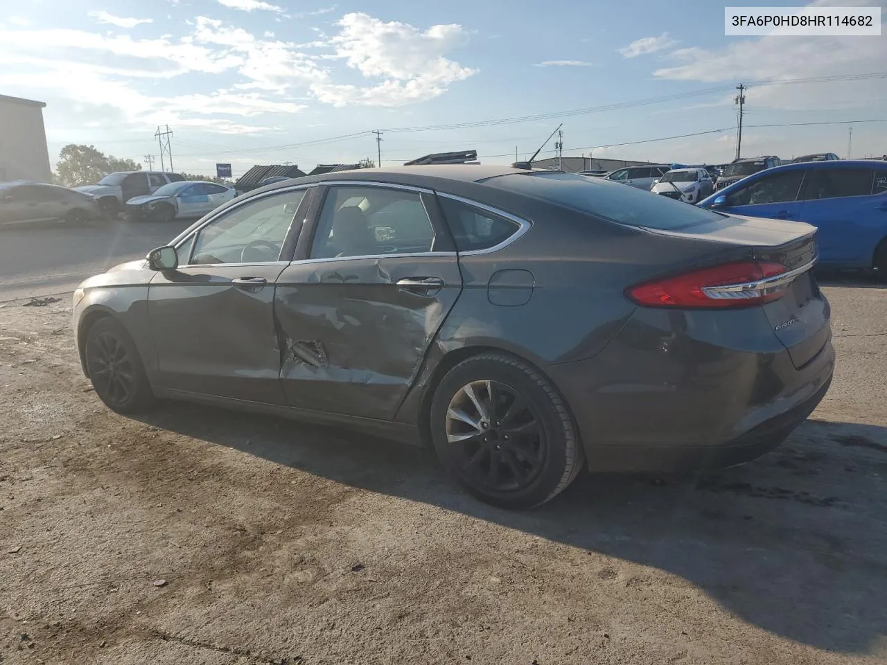 2017 Ford Fusion Se VIN: 3FA6P0HD8HR114682 Lot: 69577584