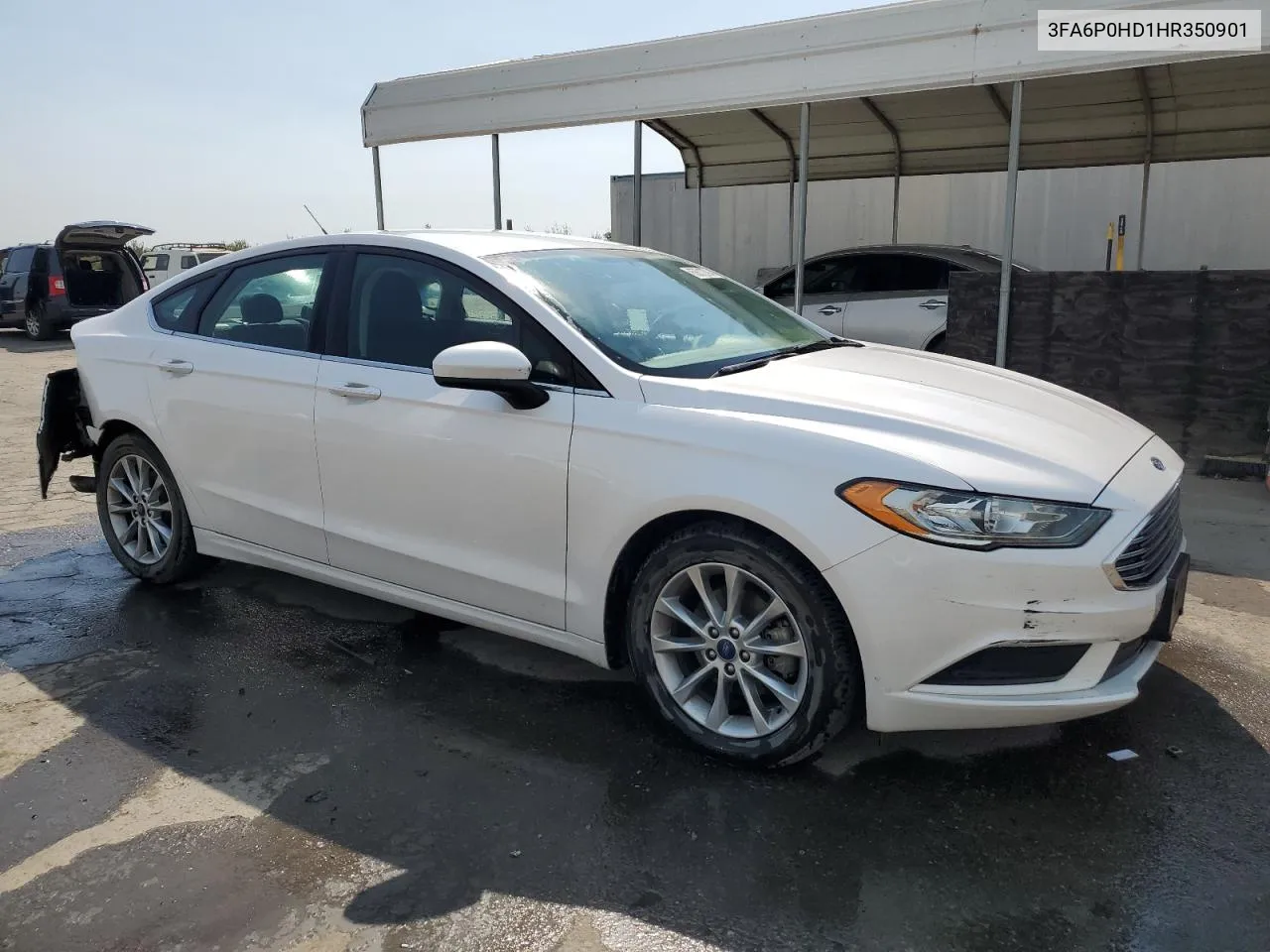 2017 Ford Fusion Se VIN: 3FA6P0HD1HR350901 Lot: 69612394