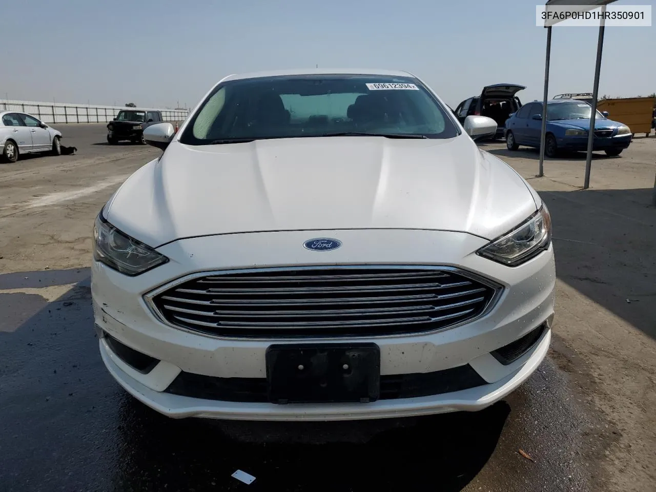 2017 Ford Fusion Se VIN: 3FA6P0HD1HR350901 Lot: 69612394