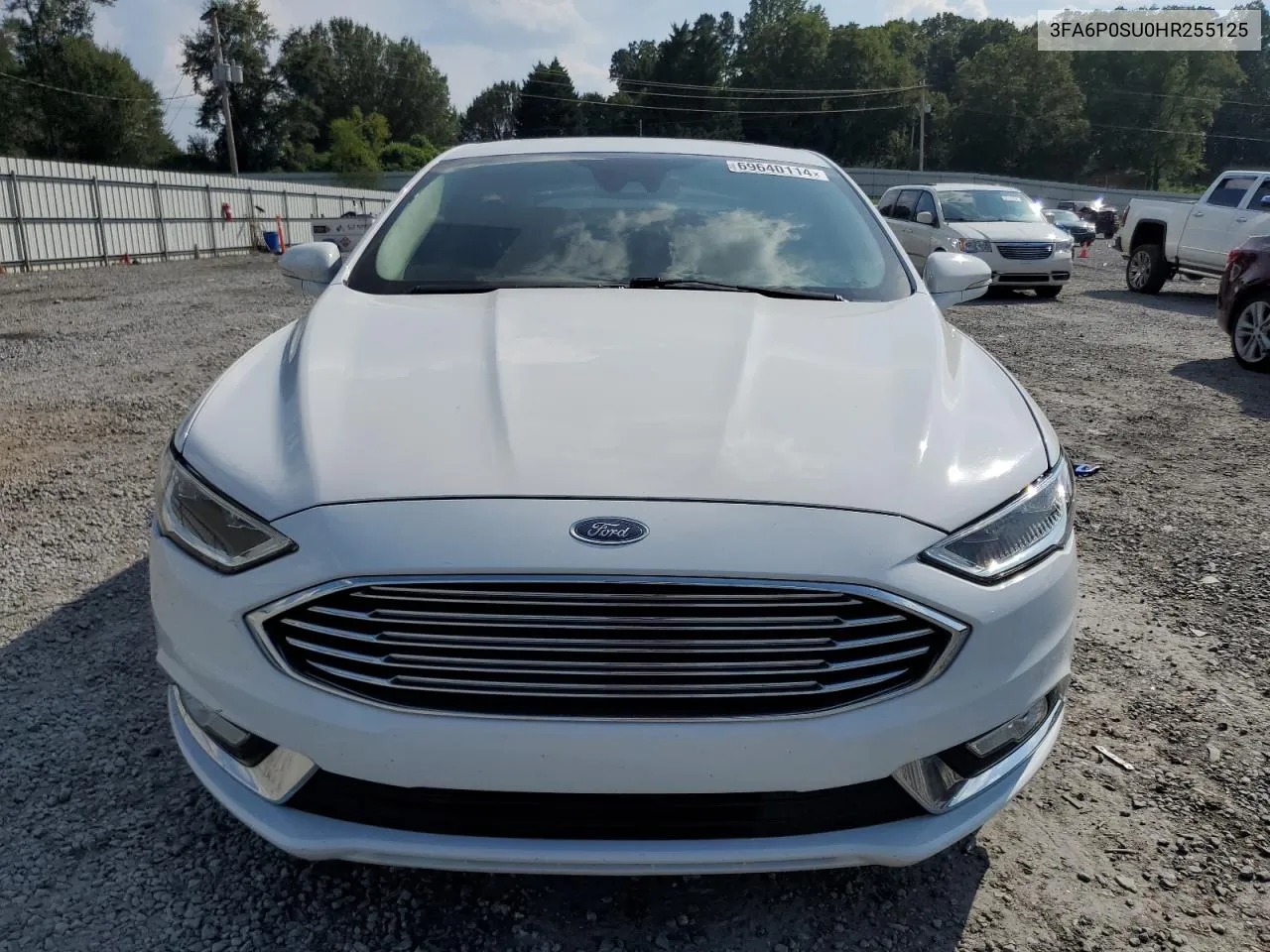 2017 Ford Fusion Titanium Phev VIN: 3FA6P0SU0HR255125 Lot: 69640114