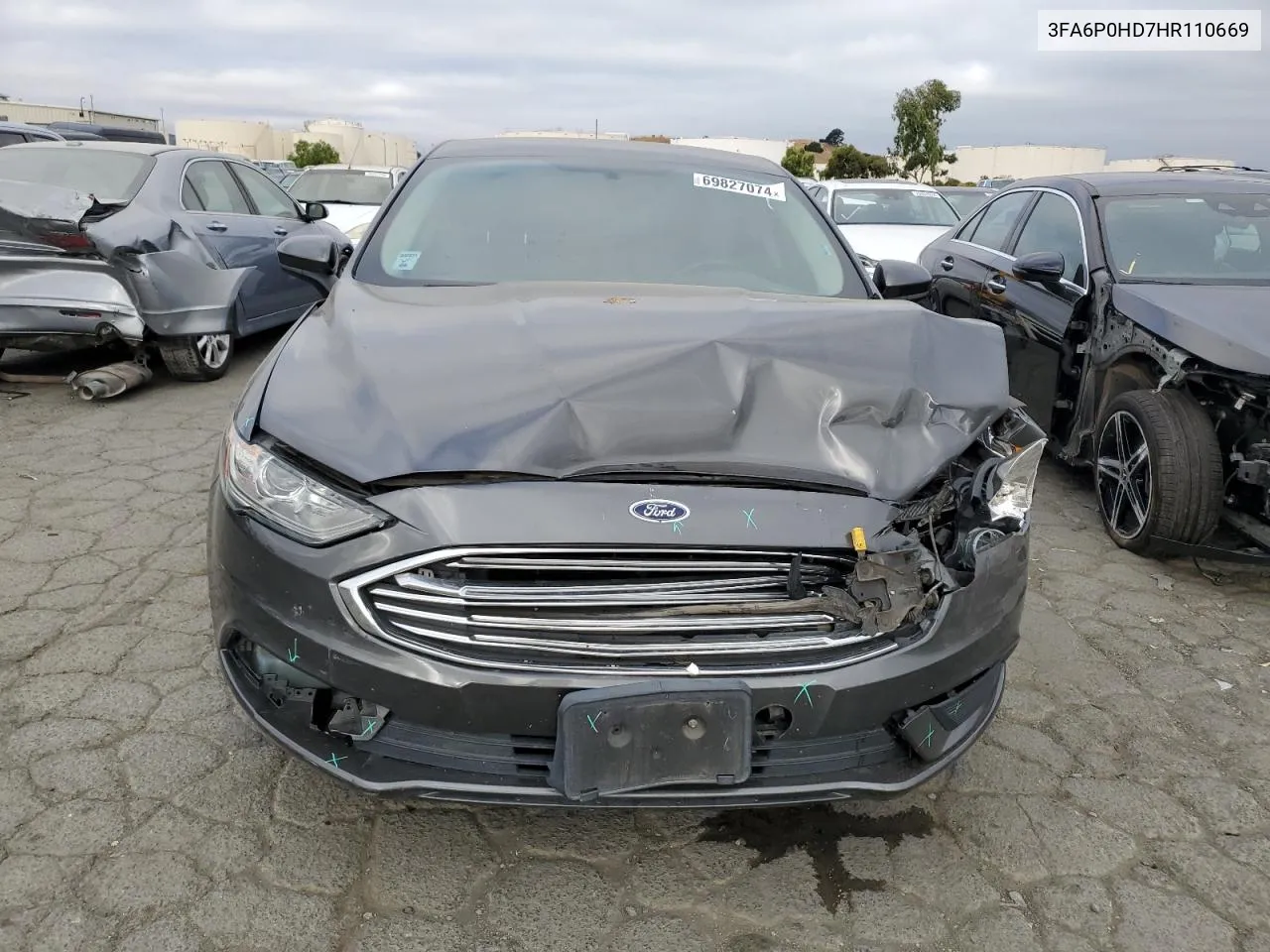 2017 Ford Fusion Se VIN: 3FA6P0HD7HR110669 Lot: 69827074