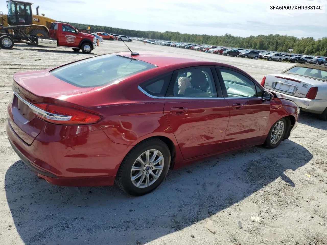 2017 Ford Fusion S VIN: 3FA6P0G7XHR333140 Lot: 70017134