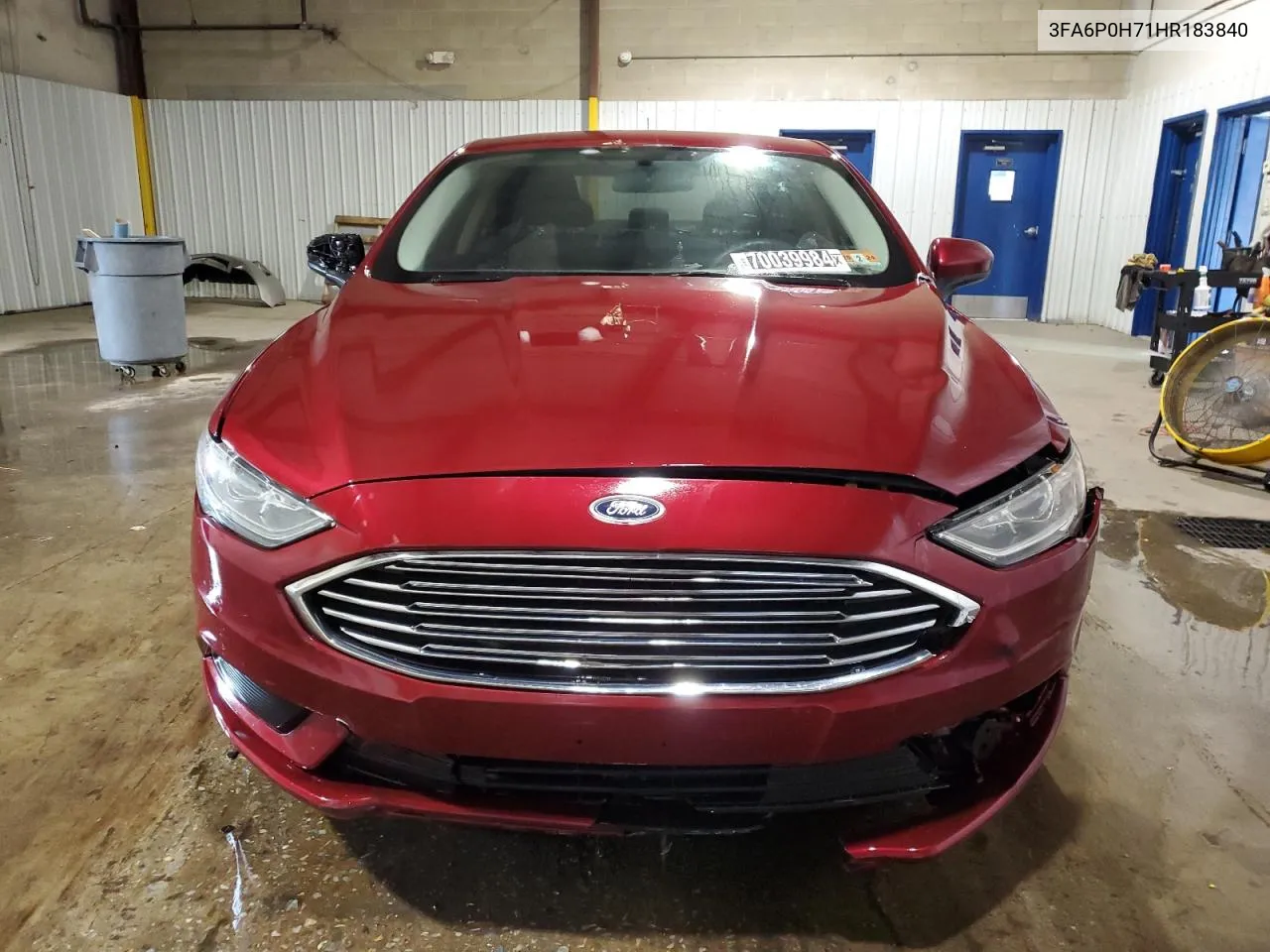 2017 Ford Fusion Se VIN: 3FA6P0H71HR183840 Lot: 70039984