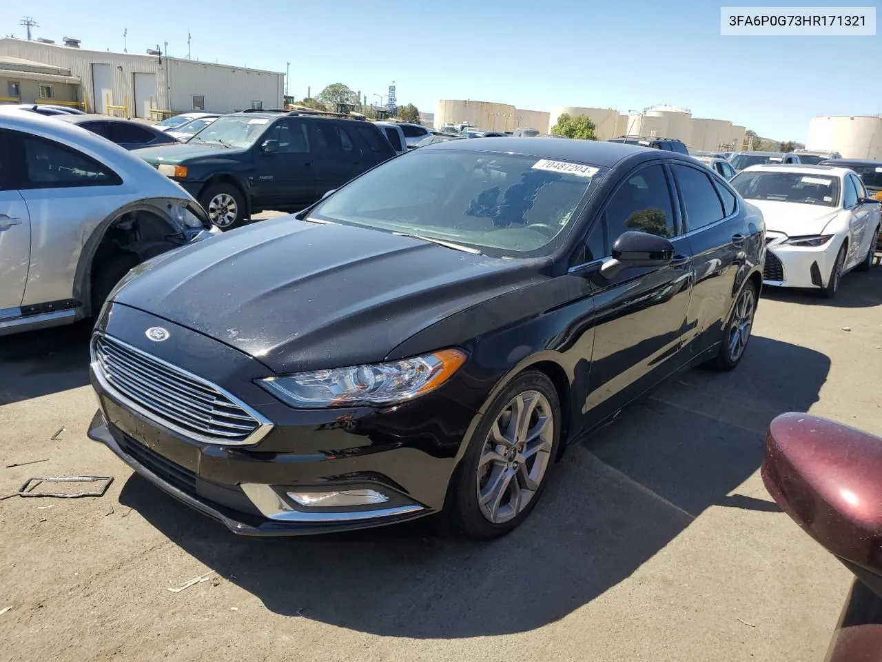 2017 Ford Fusion S VIN: 3FA6P0G73HR171321 Lot: 70487204