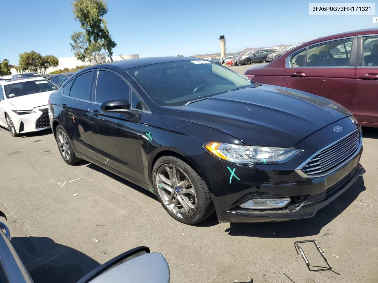 2017 Ford Fusion S VIN: 3FA6P0G73HR171321 Lot: 70487204