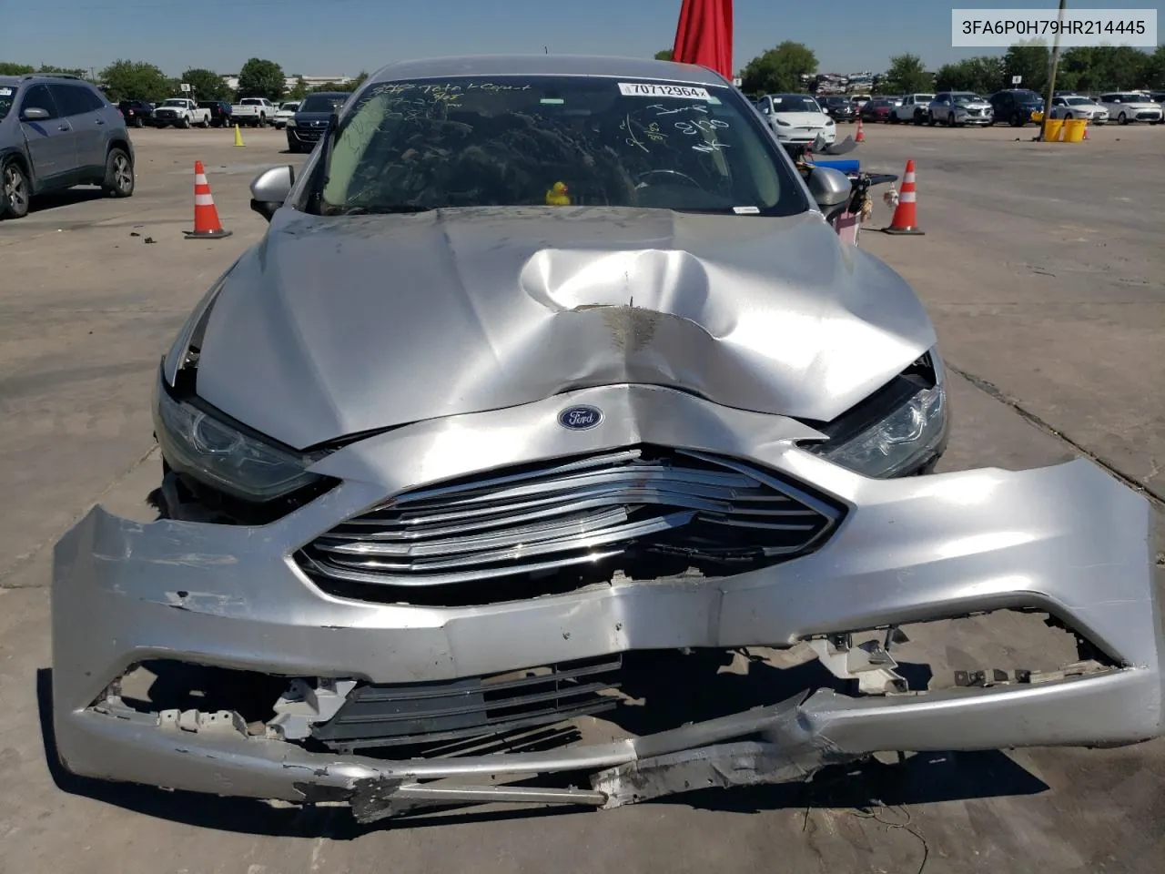 2017 Ford Fusion Se VIN: 3FA6P0H79HR214445 Lot: 70712964