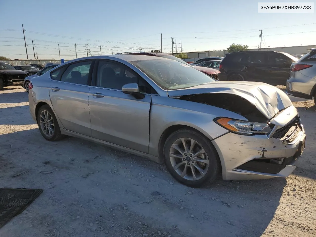 2017 Ford Fusion Se VIN: 3FA6P0H7XHR397788 Lot: 70830094