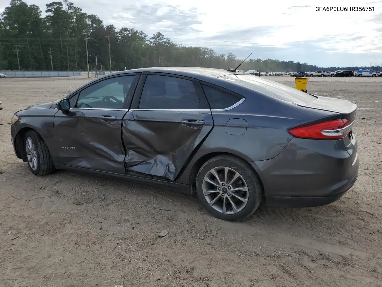 2017 Ford Fusion Se Hybrid VIN: 3FA6P0LU6HR356751 Lot: 70845034