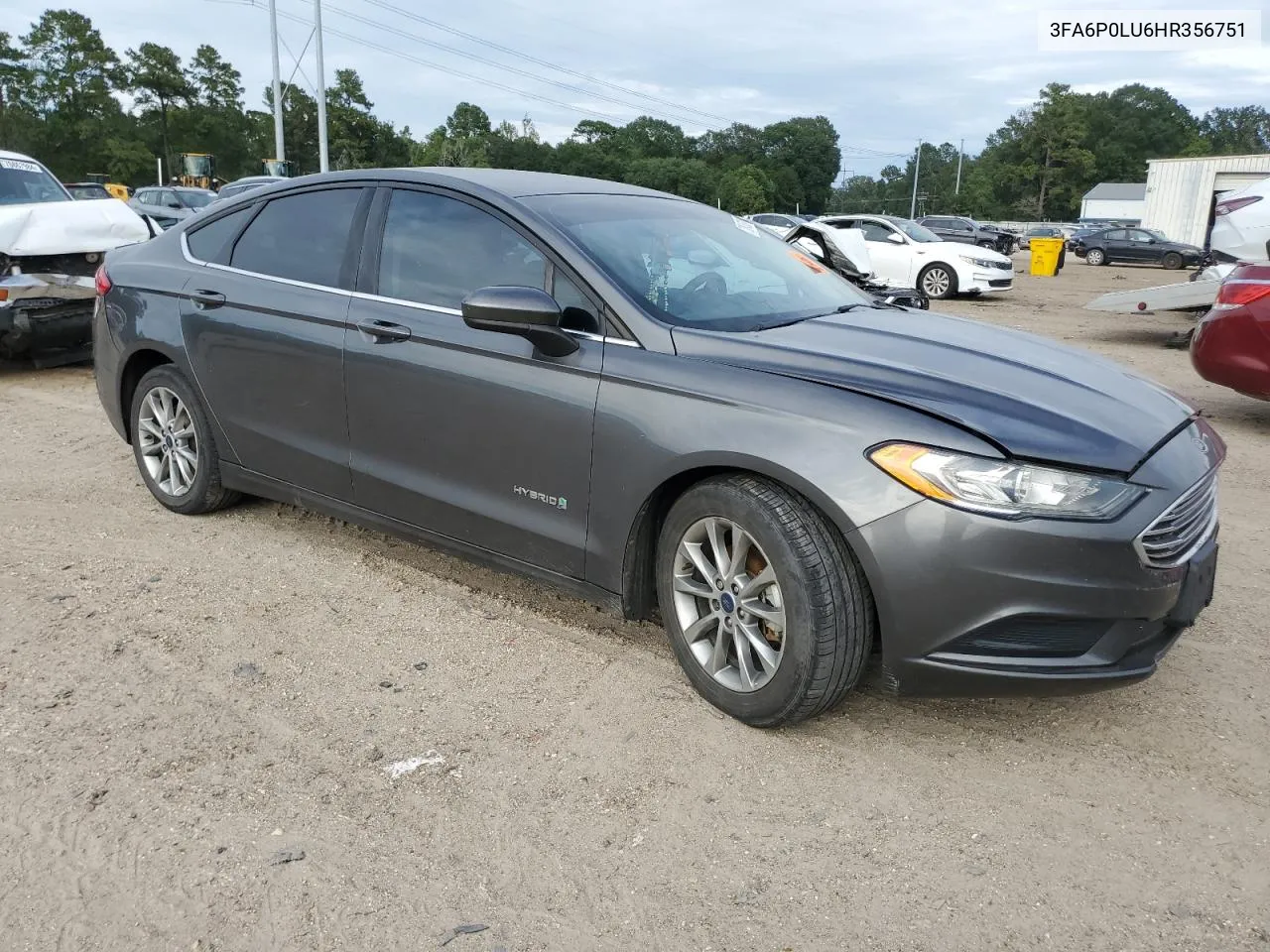 2017 Ford Fusion Se Hybrid VIN: 3FA6P0LU6HR356751 Lot: 70845034